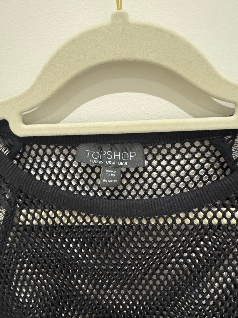 Topshop Sheer Mesh Top (Category: Shirts) located in Quezon City. Submitted by envti (Listing ID 1417774438, Image 3). Description: Super cute esp w black bandeau inside.