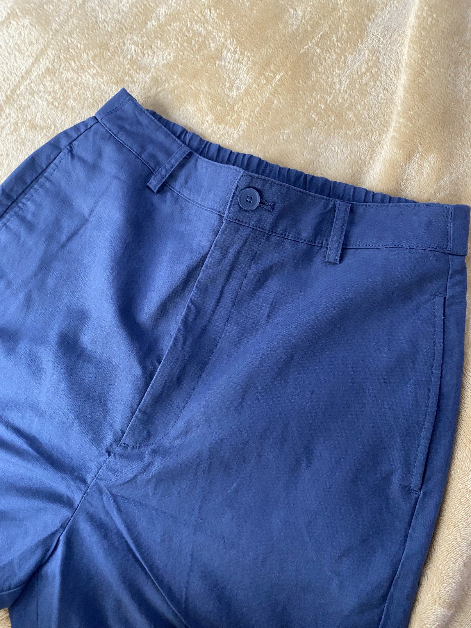 Uniqlo Stretch Easy Blue Pants Size 5 (Category: Other Bottoms) located in Manila. Submitted by selasells (Listing ID 1417633583, Image 2). Description: - Uniqlo Stretch Easy Blue Pants - Size: 5 - Waist: 60-66cm - Hip: 85-91cm - Fabric: 43% Rayon, 34% Linen, 23% Polyester - Features: Button closure, pockets - Price is negotiable .
