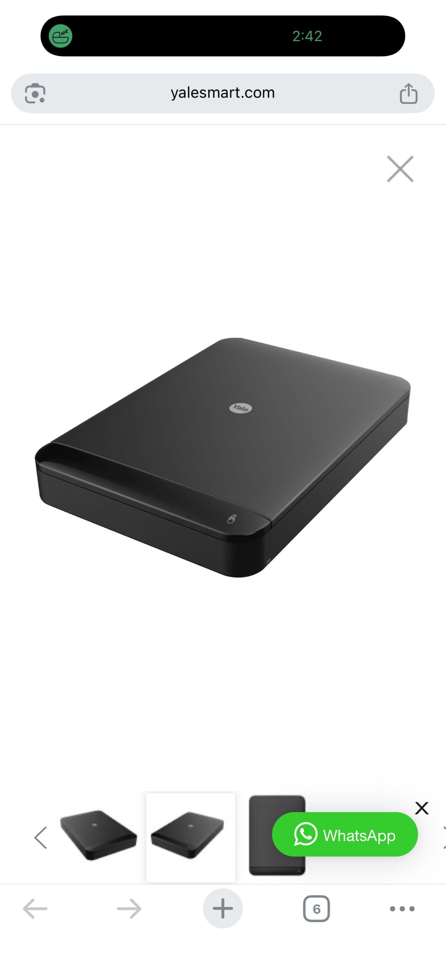Yale Smart Security Box (Category: Safe) located in Singapore. Submitted by _pockysticks (Listing ID 1417618249, Image 2). Description: Yale Security Box Dimension:270(W) x 60(H) x 380(D) mm RTP $379 on yale website. https://www.yalesmart.com/sg/sgaa-yale-smart-security-box OOS Selling $300 self collection.