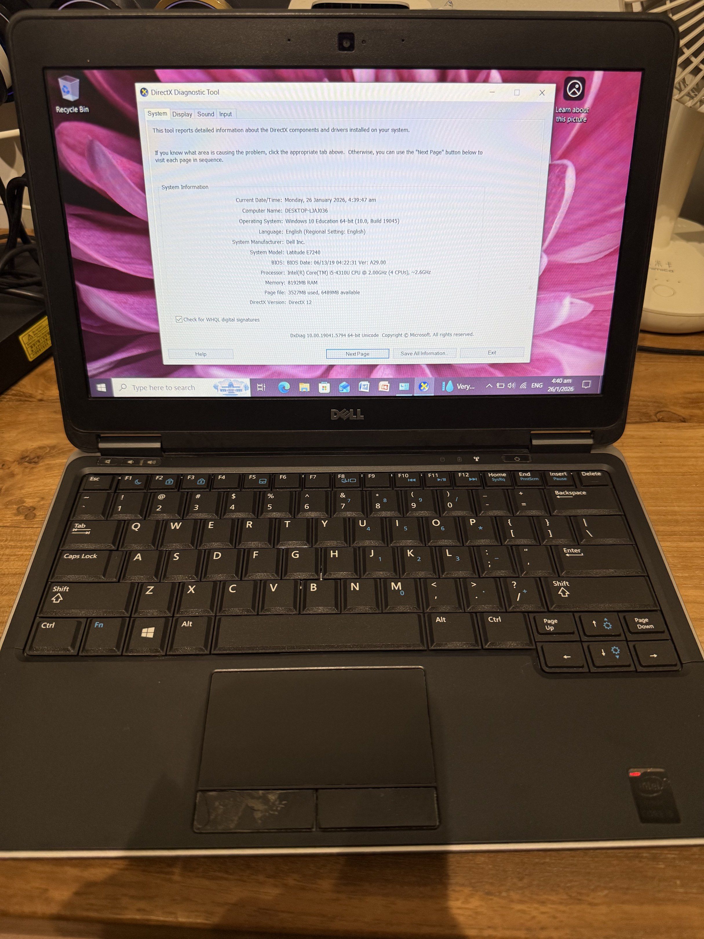 💻 Dell Latitude E7240 Business Laptop (Lightweight & Durable)