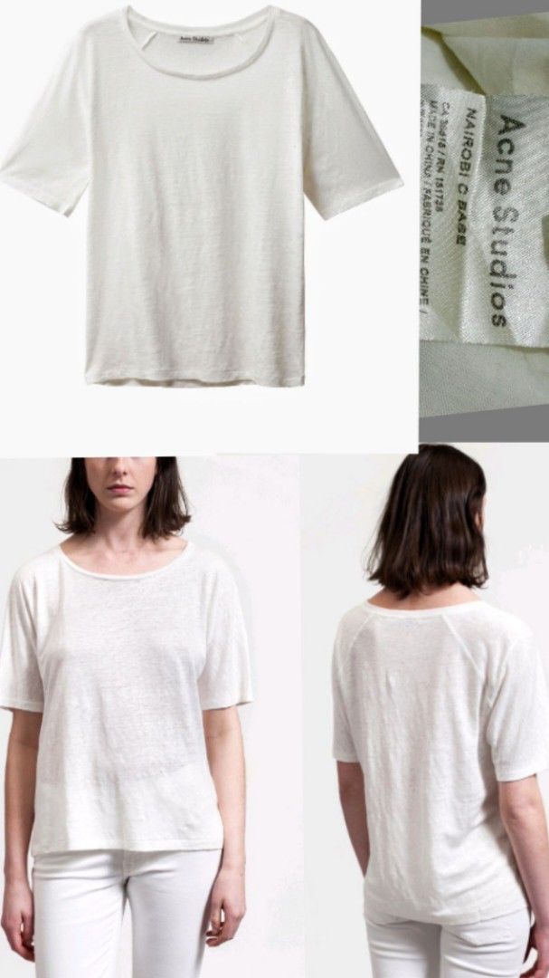 Acne Studios Nairobi C Base T-shirt (Category: Luxury Apparel) located in Manila. Submitted by eriiicaspage (Listing ID 1417940819, Image 1). Description: PreOwned Lightly Used Acne Studios Nairobi C Base T-shirt - Size: S - Medium. OverSized - Features: Round neckline, short sleeves, relaxed fit - Material: 100% cotton Good Condition 8.9/10.