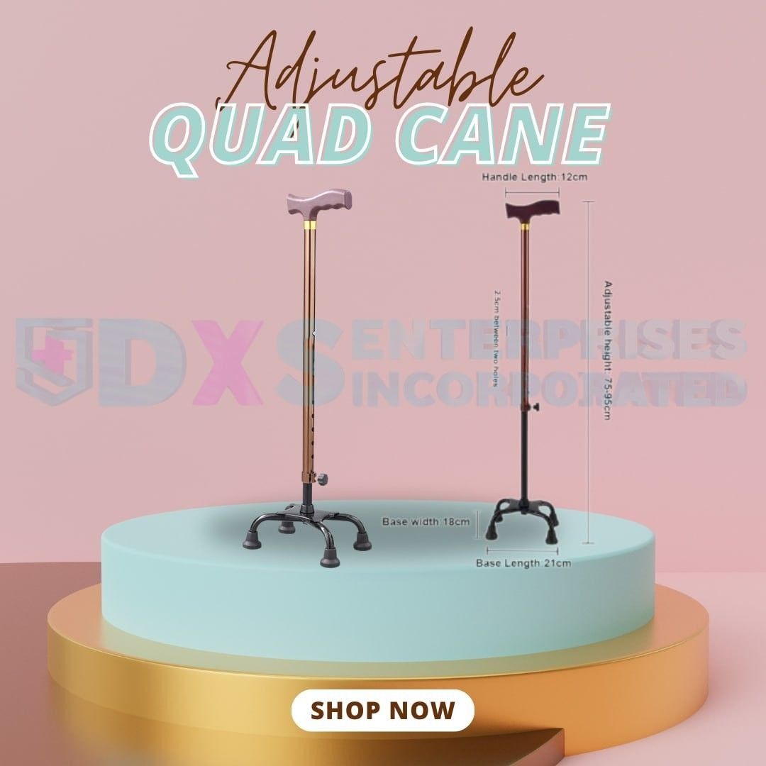 ADJUSTABLE QUAD CANE (Category: Medical Supplies & Tools) located in Quezon City. Submitted by zyra26 (Listing ID 1417841567, Image 1). Description: .