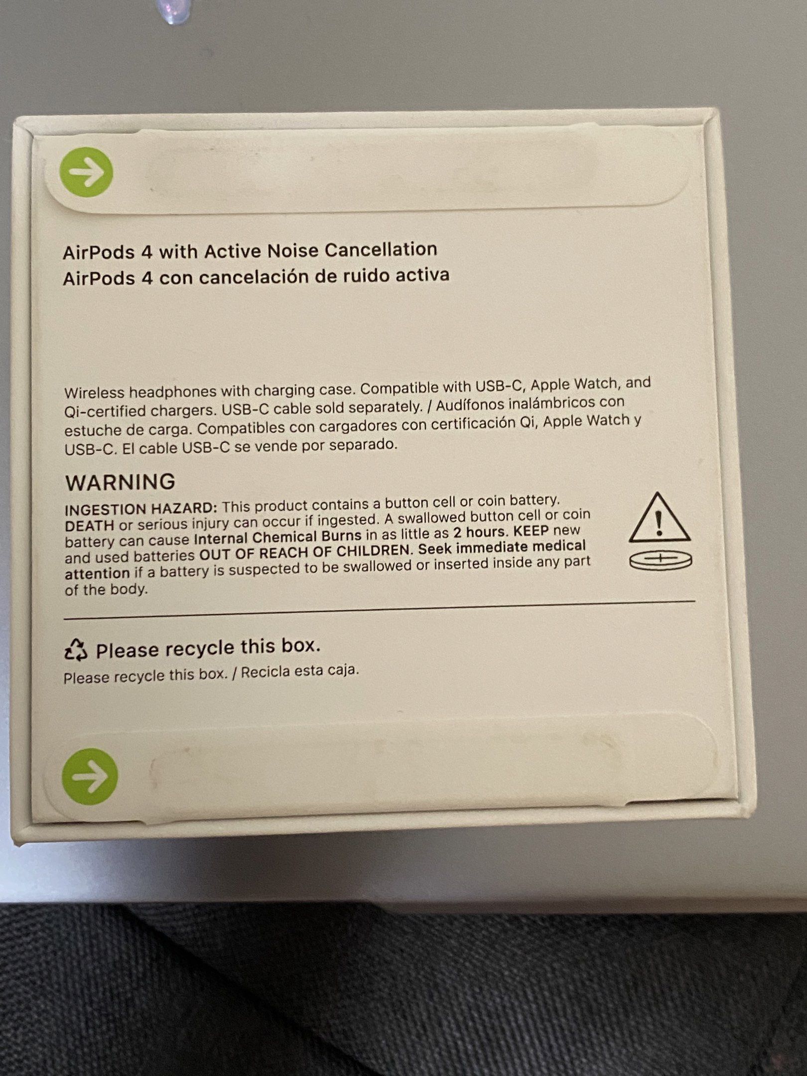 Airpods 4 (Active Noise Cancellation) (Category: Earphones) located in Imus. Submitted by megumiaccording (Listing ID 1417885023, Image 3). Description: NEED FUNDS FOR TUITIO Important Note regarding Warranty: This is a US Unit. Please be advised that for US retail unit, the warranty automatically activates upon the store’s date of purchase, not when the box is opened. This is standard for units bought abroad..