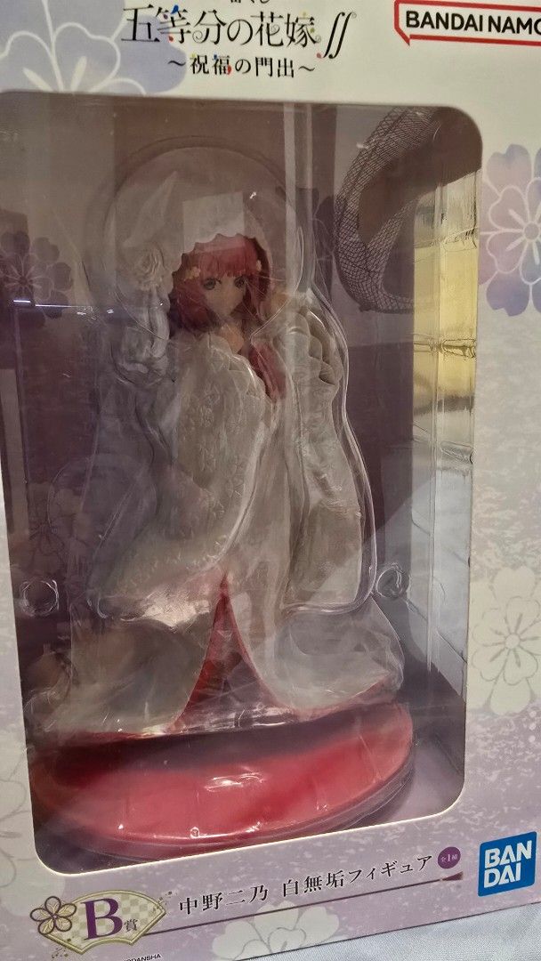 Bandai The Quintessential Quintuplets Nakano Ichika Figure (Category: Toy Figures) located in Singapore. Submitted by coco_2019 (Listing ID 1417976953, Image 1). Description: - Brand new, unopened Ichika Nakano figure. - From The Quintessential Quintuplets. - Part of the 'Shukufuku no Monode' series. - Ideal for collectors and anime fans. - Comes in original packaging..