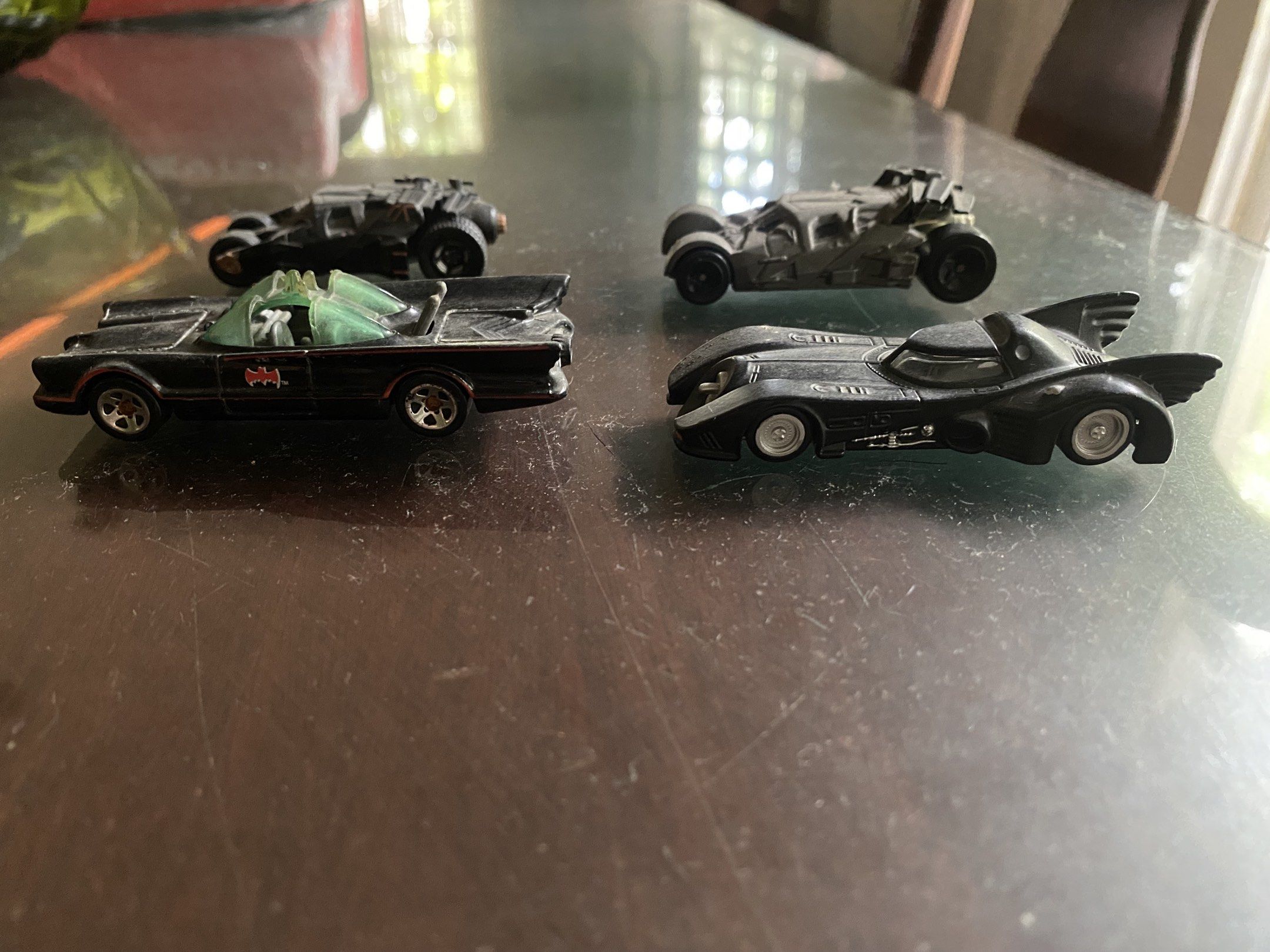 Batman Batmobile Toy Cars (Category: Vehicle & Diecast Models) located in Pasig City. Submitted by ecochicsales (Listing ID 1417931212, Image 3). Description: - Collection of Batman Batmobile toy cars - Brands include Hot Wheels and Tomy - Manufactured in China and Malaysia - Ideal for collectors and Batman fans -Sold@350 per piece .