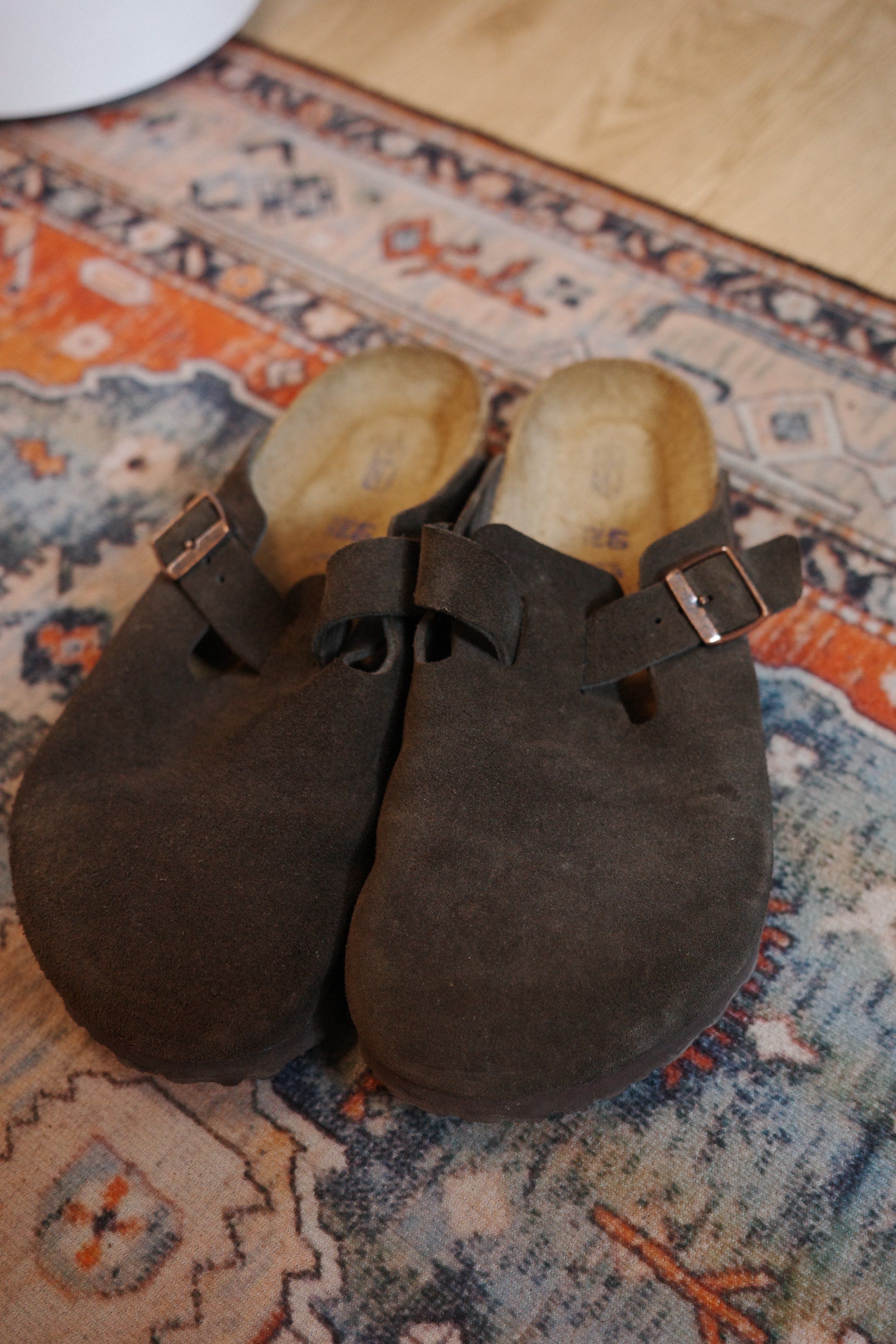 Birkenstock Boston Clogs - Mocha Suede (Soft Footbed), Men's Fashion ...