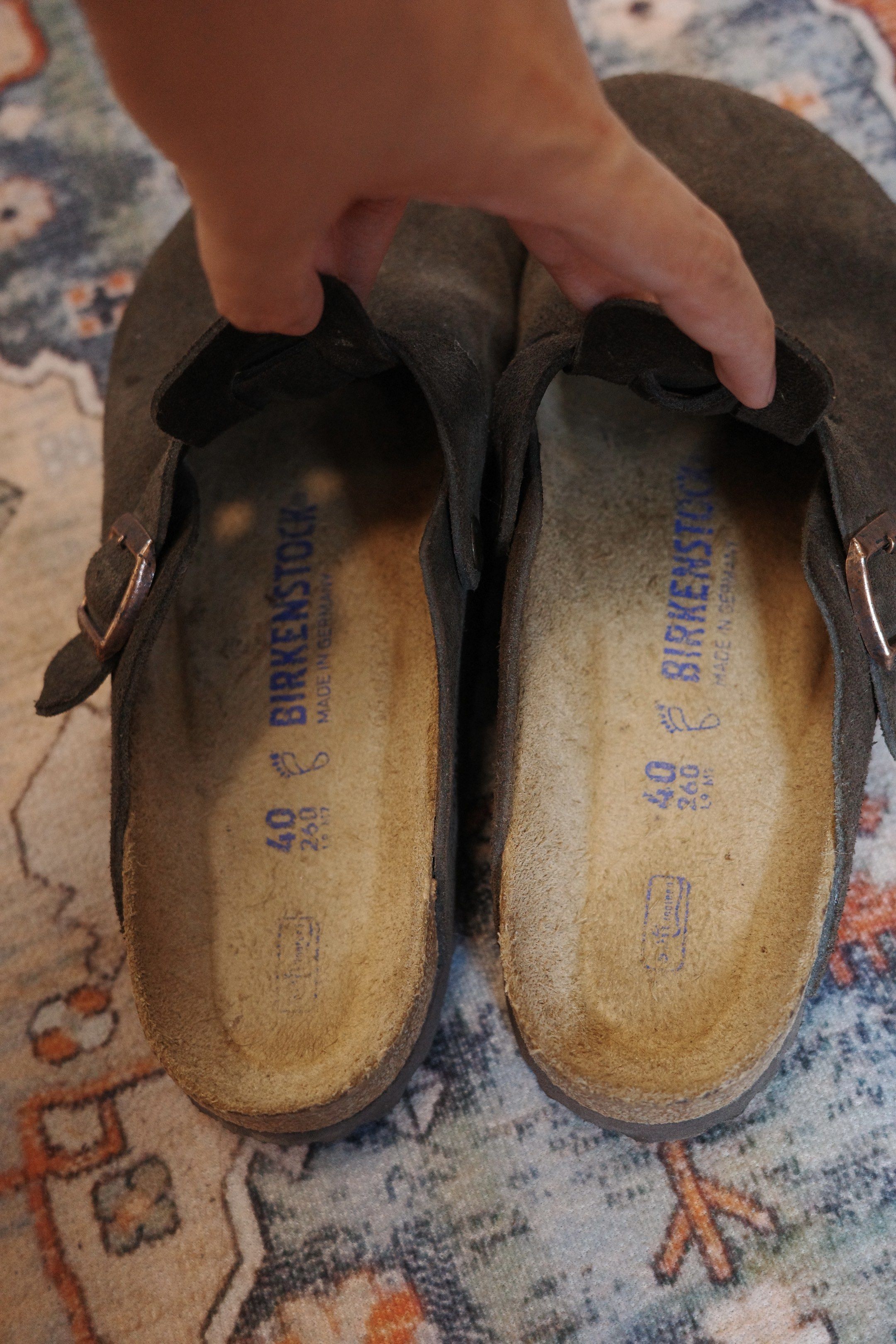 Birkenstock Boston Clogs - Mocha Suede (Soft Footbed), Men's Fashion ...