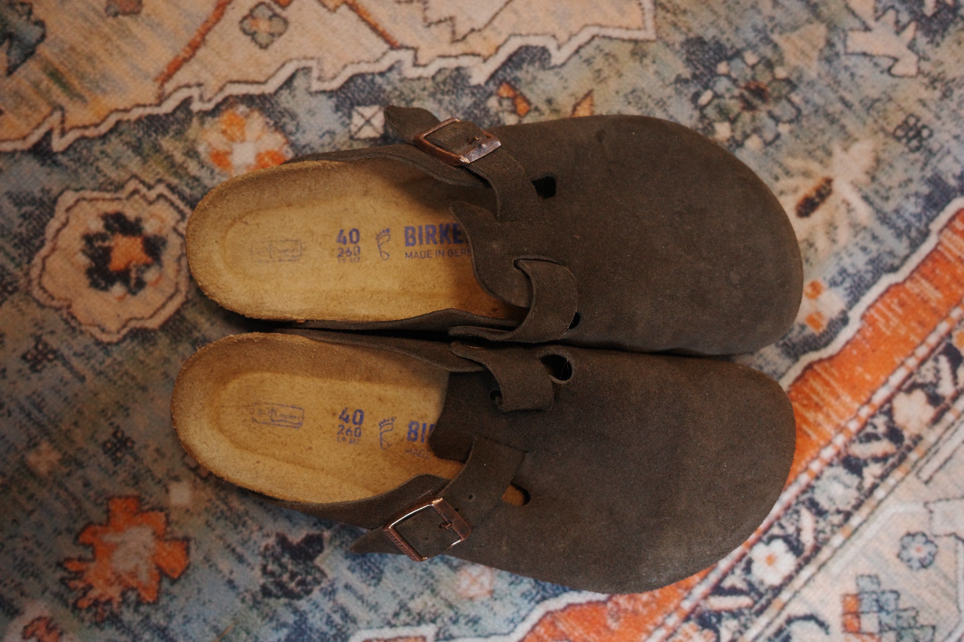 Birkenstock Boston Clogs - Mocha Suede (Soft Footbed), Men's Fashion ...