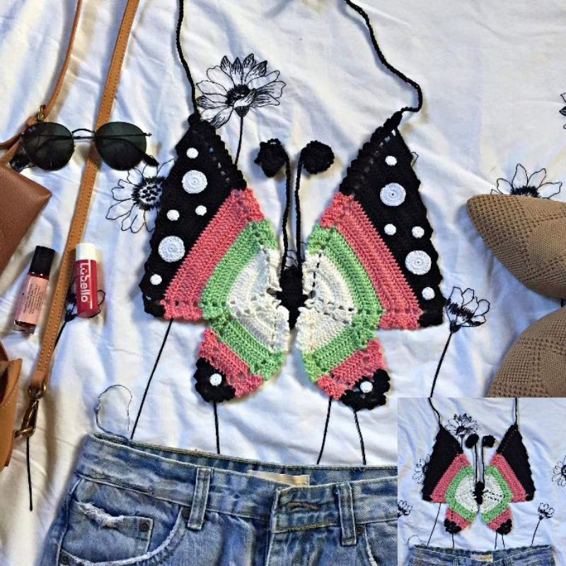 Butterfly crochet top (Category: Others Tops) located in Manila. Submitted by jamein (Listing ID 1417989932, Image 1). Description: .