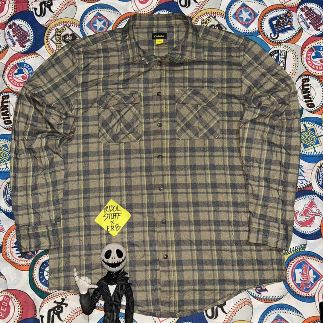 Cabela's Plaid Button-Up Shirt XL (Category: Tshirts & Polo Shirts ) located in Naga. Submitted by ErbsXBudolstuff (Listing ID 1417917734, Image 1). Description: Dm Php 980 Cabela's men's Flaid Flannel Button Down L/S XL Length 33 inc Width 25 inc 47 % nylon 53 % polyester 2 Pockets front Very good condition No issue Botton working.