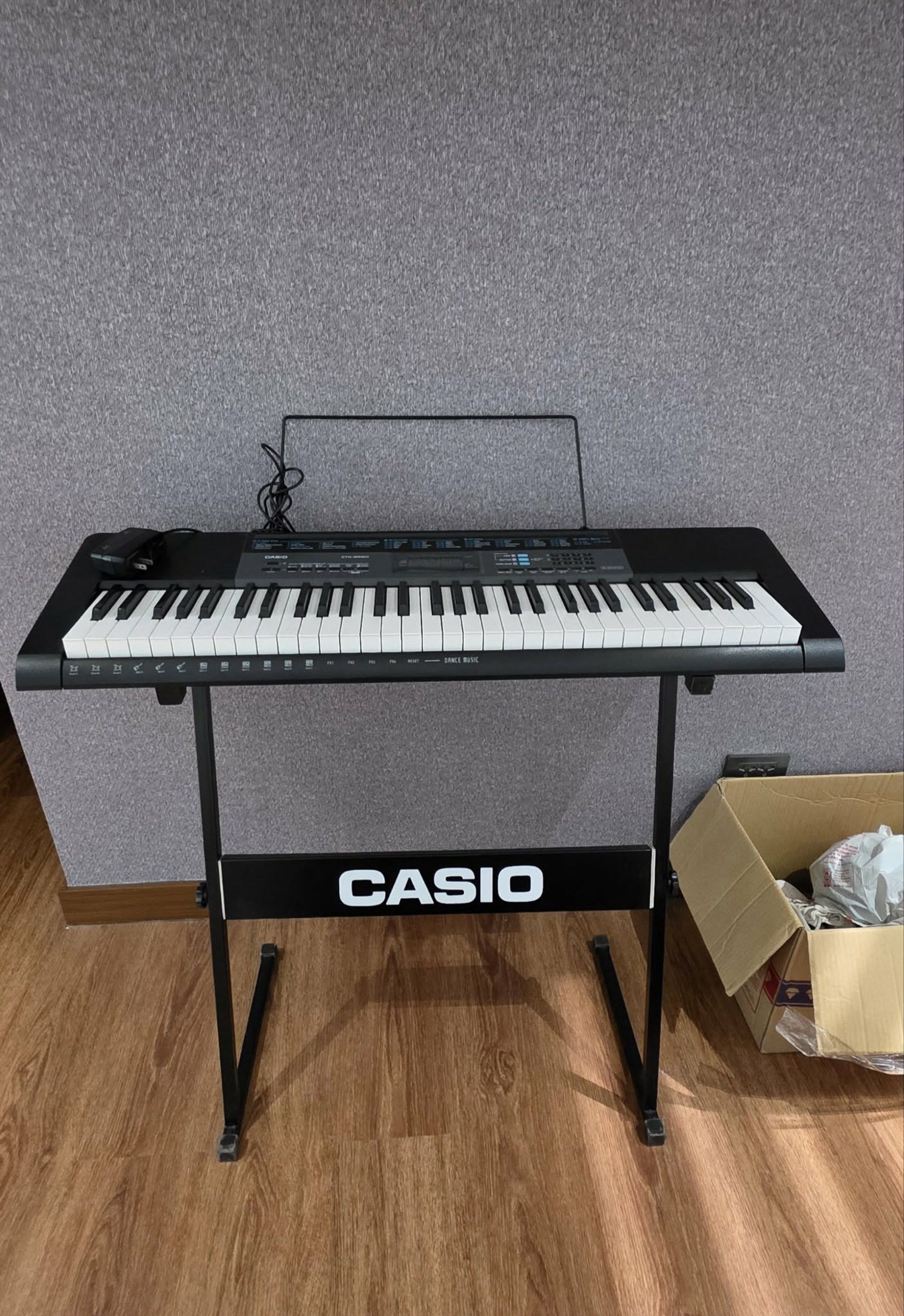 Casio CTK-2550 Keyboard (Category: Musical Instruments) located in Pasay City. Submitted by luizzzz710 (Listing ID 1417892244, Image 2). Description: Easy-to-play Keyboard - 61 Keys - 60 Built in Songs - 400 High Quality Tones - With Free Stand and Power Adaptor - Fully Working Condition (no issues) ❗️Price: 5,500 Mode of Payment: GCASH and Cash (only in CDO area for meetup) Delivery/Shipping Methods: Lalamove, J&T Express, and LBC (shipping or d