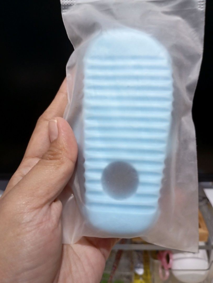 Dogs Slipper Teether Chew Toy (Category: Soothers & Pacifiers) located in Quezon City. Submitted by ana-chan (Listing ID 1417915353, Image 2). Description: Baby sandal teether in soft blue. Textured surface for gum soothing. Easy grip design. Comes in a clear, zip-lock bag..