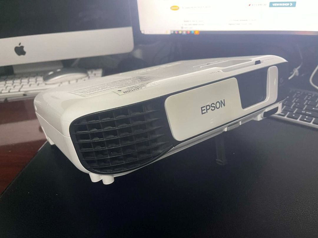 Epson EB-S41 (Category: Projectors) located in Pasay City. Submitted by aceeee12 (Listing ID 1417824094, Image 3). Description: White Brightness 3,300 Lumens Resolution 800x600 Aspect Ratio 4:3 (SVGA) Contrast 15,000:1 (full on/off) Display Type 1 cm 3LCD Color Processing 10-bit Video Modes 720p, 1080i, 1080p/60, 1080p/24, 1080p/50, 576i, 576p, 480p, 480i Data Modes MAX 1920x1200 Lamp Type 210W UHE bulb Lamp Life 6,000 hours / 10,000 hours (Eco) 