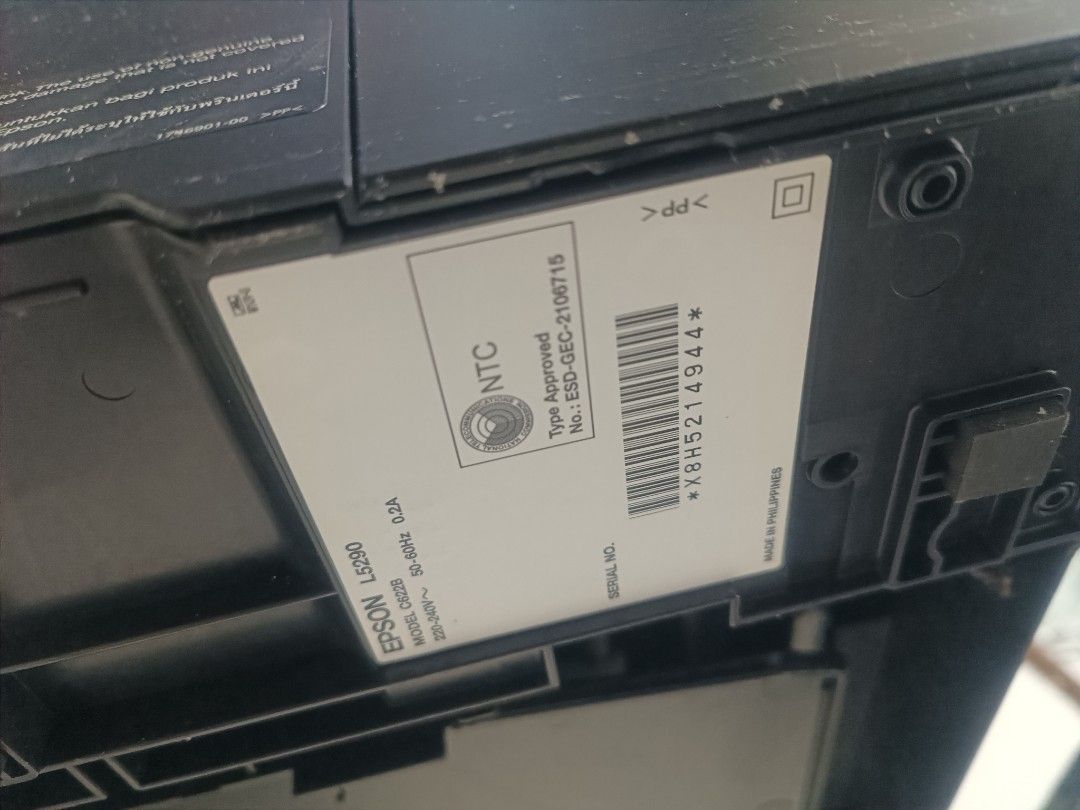Epson L5290 Model C622B All-in-One Printer (Category: Printers, Scanners & Copiers) located in Pateros City. Submitted by collectorcorners (Listing ID 1417958813, Image 3). Description: Model C622B ✨ All-in-One Printer ✔️ Print ✔️ Scan ✔️ Copy ✔️ Fax ✔️ With ADF (Automatic Document Feeder) ✅ No issues ✅ Perfectly working.