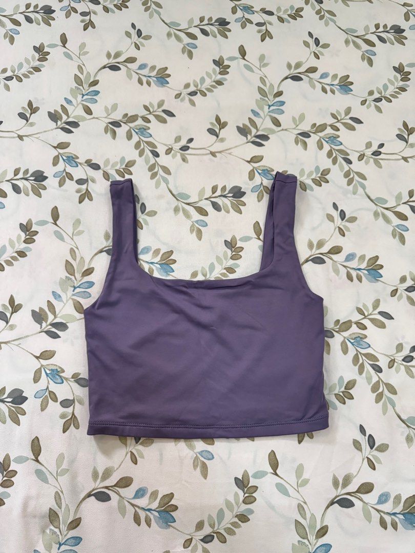 Forever 21 Purple Crop Tank Top (Category: Sleeveless) located in Antipolo. Submitted by nbrns (Listing ID 1417940448, Image 1). Description: - Forever 21 - Square neckline - Solid purple color - Fits small-medium - Pairs well with high-waisted bottoms.