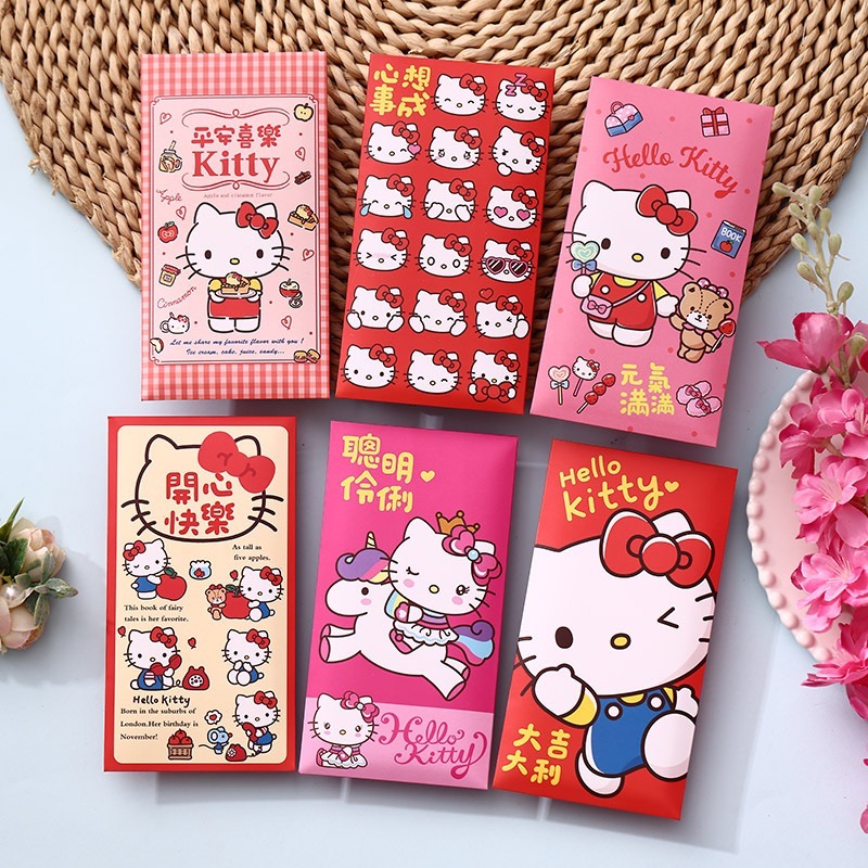 Hello Kitty Red Packets Assorted Designs Ang Bao 2026 Latest Hong Bao ...