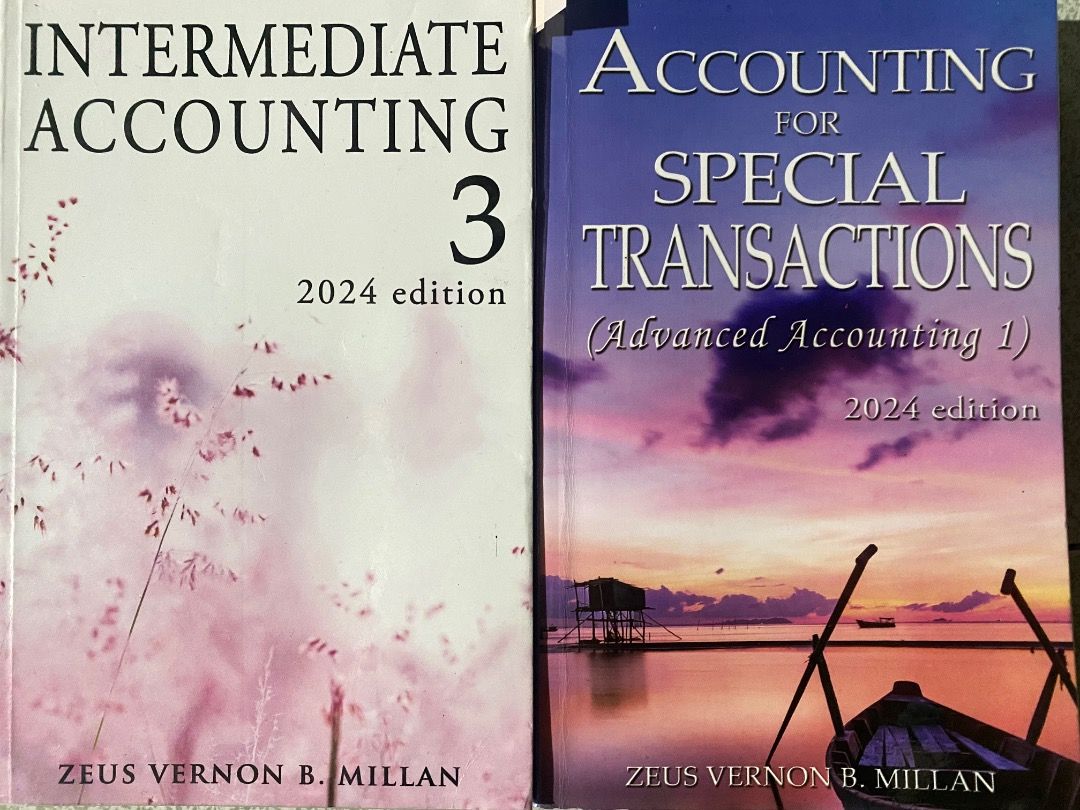 Intermediate Accounting 3 & Accounting for Special Transactions (Category: Textbooks) located in Caloocan City. Submitted by beatrizpad09003 (Listing ID 1417966059, Image 1). Description: TAKE BOTH FOR 500 PESOS ONLY!!.