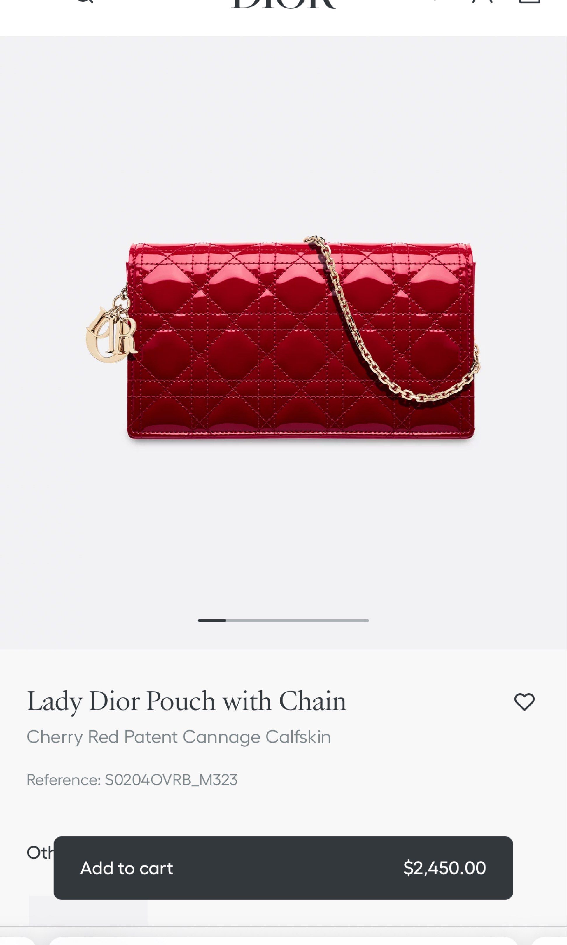 Lady Dior WOC Wallet on Chain (Category: Luxury Bags & Wallets) located in Muntinlupa City. Submitted by closet.confessions (Listing ID 1417856842, Image 2). Description: Unused condition Has a little, unnoticeable discoloration due to storage. (Truly unnoticeable in person) Comes full set with box, dustbag, removable chain & dior pendant Can fit iphone pro max SRP is 147k plus taxes!! 🤯 What a steal! .