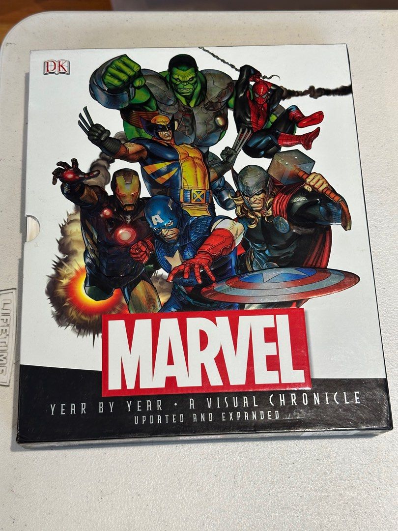 Marvel Year by Year: A Visual Chronicle Hardbound , updated and expanded edition (Category: Comics & Manga) located in Quezon City. Submitted by sundayscoolkid (Listing ID 1417910761, Image 1). Description: Publisher: DK Content: Showcases the history of Marvel from 1939 to the present in a visually stunning way. Characters: Features iconic characters such as the Hulk, Spider-Man, Wolverine, Iron Man, Captain America, and Thor on the cover. Forma
