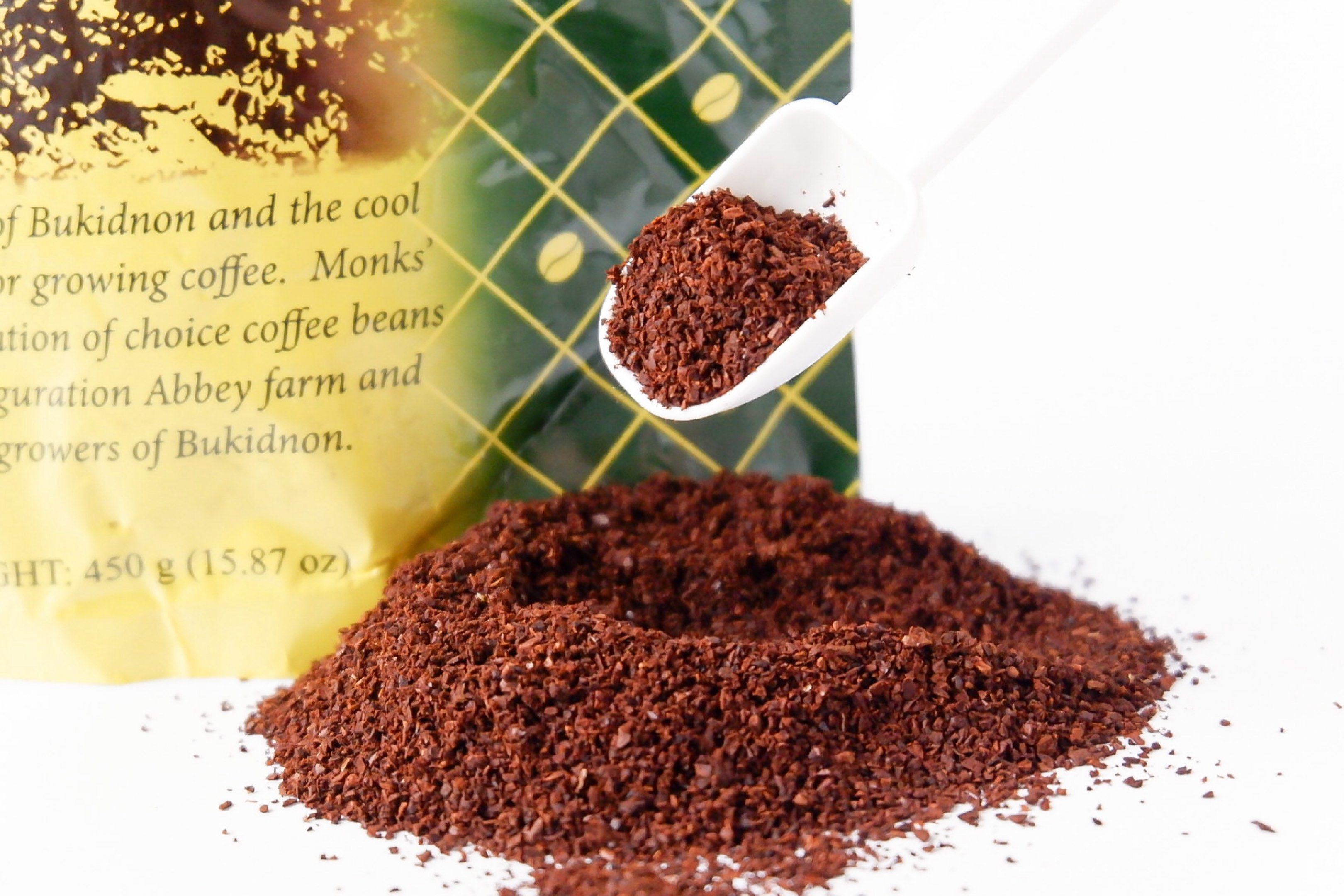 Monk's Blend Premium Coffee 450g (Category: Beverages) located in Quezon City. Submitted by clearshelf (Listing ID 1417910560, Image 2). Description: - Monk's Blend Premium Coffee - 450g bag - Sourced from Bukidnon coffee beans - Grown at the Transfiguration Abbey farm - Suitable for French press and other brewing methods - Rich and flavorful coffee - Bulk order and custom packages available .