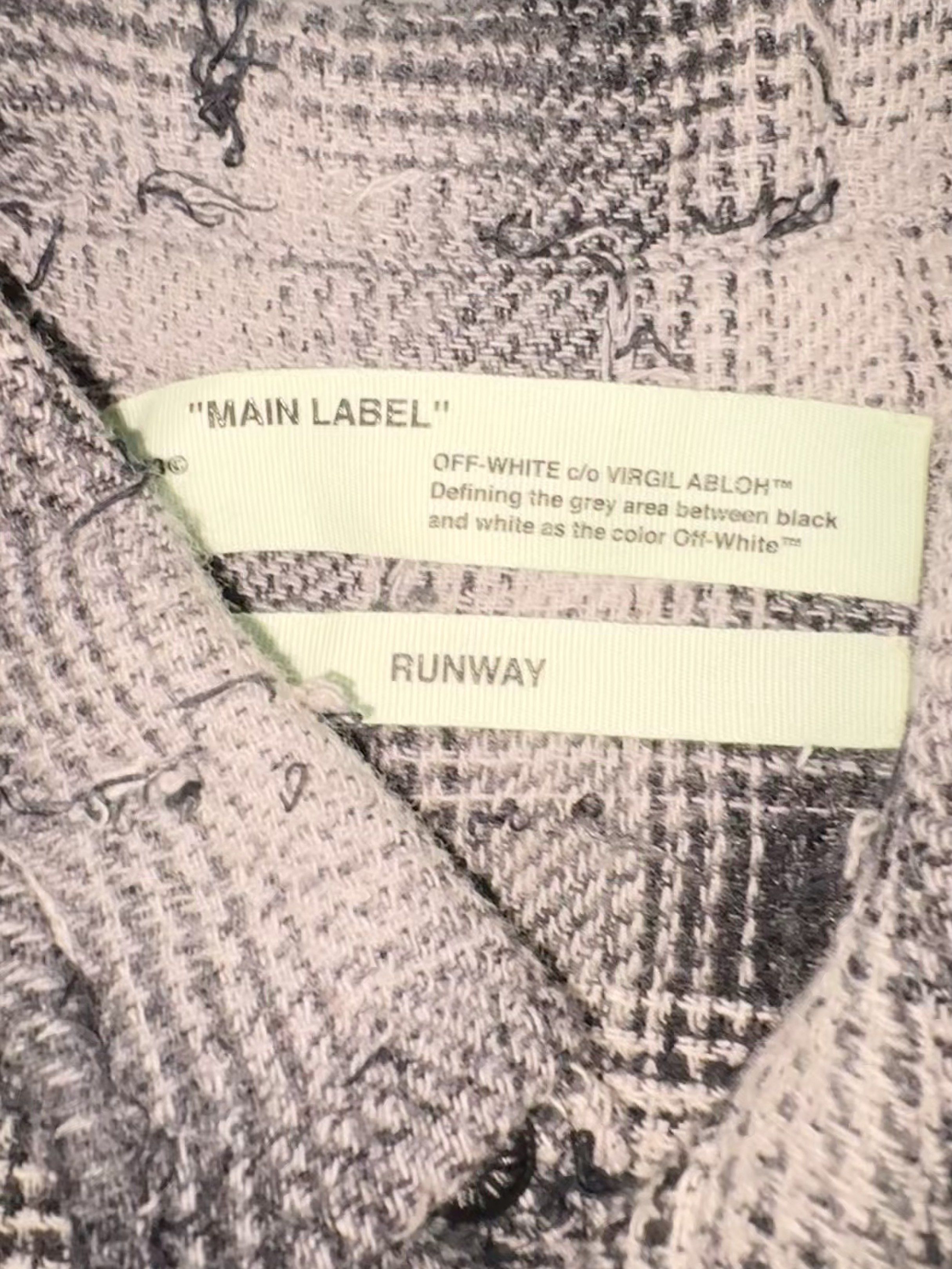 Off-White Flannel Shirt (Category: Tshirts & Polo Shirts ) located in Taguig. Submitted by homieplugph (Listing ID 1417996181, Image 2). Description: - Off-White Flannel Shirt - Size: M - Unique layered and distressed design - Condition: 5 - Authentic Off-White -Runway Piece super rare!!.