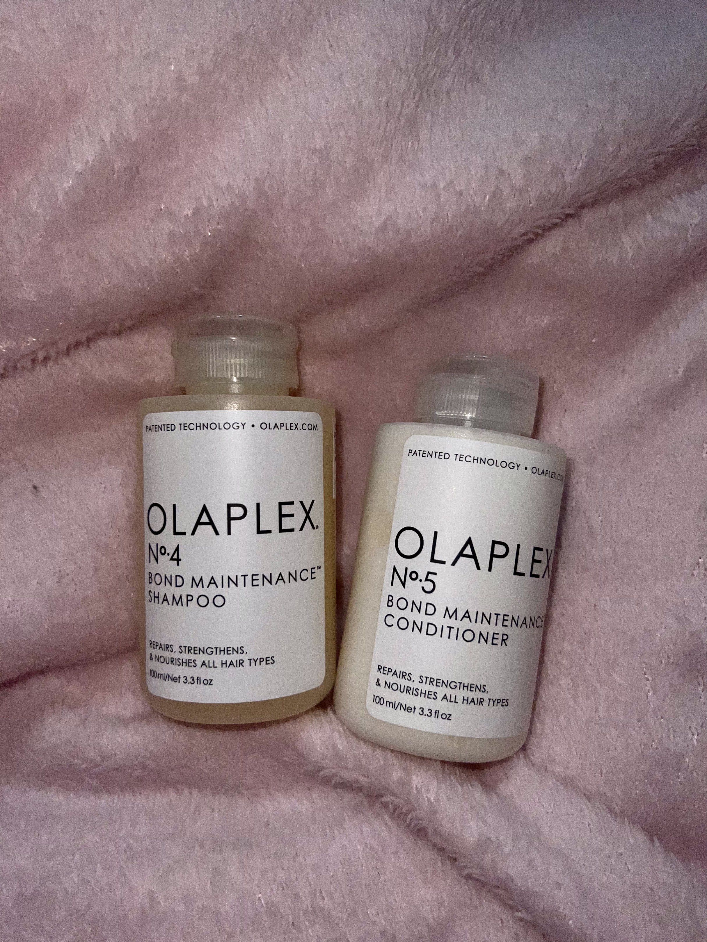 Olaplex No. 4 & 5 Bond Maintenance Shampoo & Conditioner - 100ml Bundle (Category: Hair) located in Marikina City. Submitted by smsr116 (Listing ID 1417877010, Image 1). Description: 🩶 Olaplex No. 4 Bond Maintenance Shampoo (100ml) and No. 5 Bond Maintenance Conditioner (100ml). 🩶 New and sealed 🩶 Expiration Date: November 2026 🩶 MOP: Gcash/Maya/BPI 🩶 MOD: Lalamove/Angkas/Grab (c/o buyer) 🩶 For meet-ups, message me for the preferred locatio