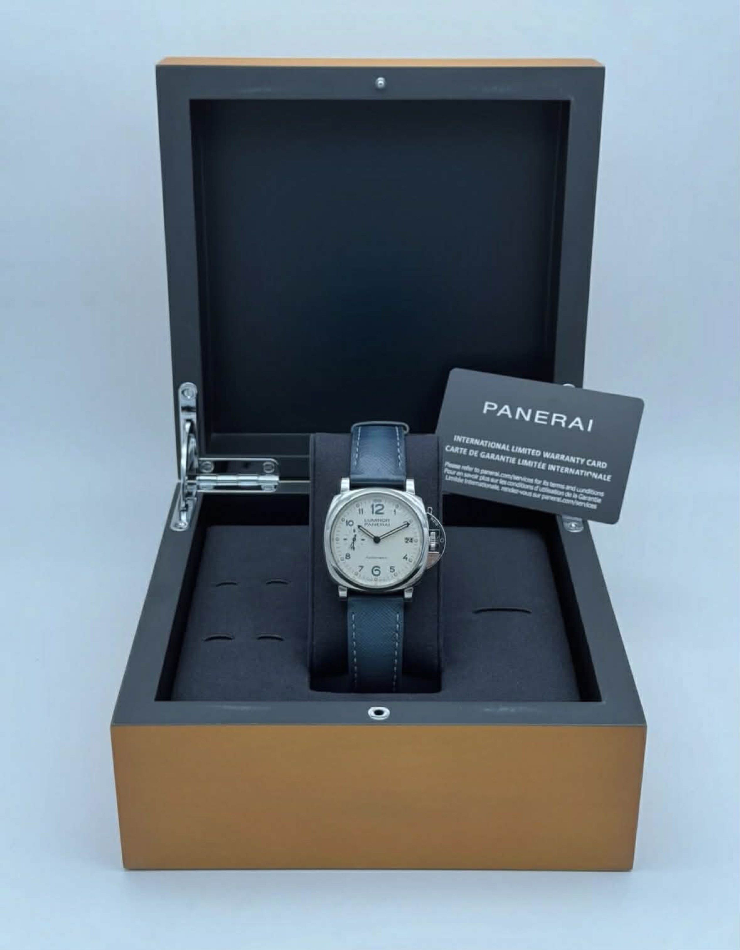 Panerai Luminor Due 38mm Ivory Arabic (Category: Luxury Watches) located in Quezon City. Submitted by mattyyyyyyy (Listing ID 1417916264, Image 3). Description: Fullset Panerai Luminor Due 38mm Ivory Arabic PAM00903 2019 Price 388K Reference PAM00903 Size 38mm Dated 2019 Complete/Fullset - Box, Booklets, Papers, Card.