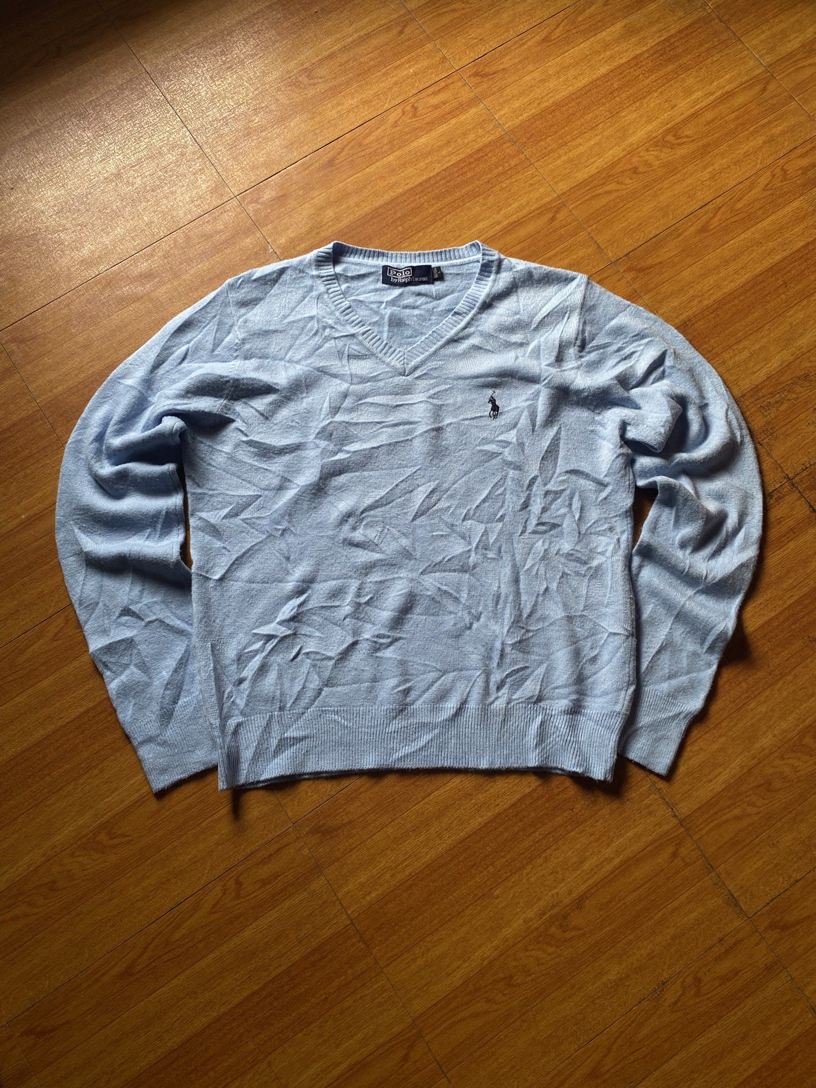 Polo Ralph Lauren V-Neck Sweater (Category: Formal Shirts) located in Santa Rosa. Submitted by fly.god (Listing ID 1417970190, Image 1). Description: RL V Neck Fleece large on tag but small size. (avail for womens) W”19 L”22 excellent condition, no issues at all. -100% cotton ₱400 + sf.