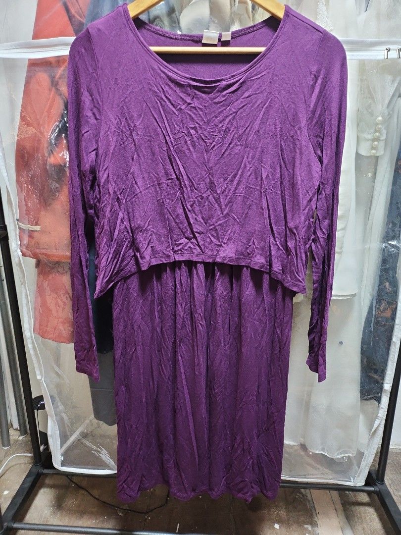 Purple gap maternity nursing dress (Category: Maternity Care) located in Quezon City. Submitted by declttermum (Listing ID 1418011397, Image 1). Description: Preloved Gap maternity nursing/breastfeeding dress, size small. Soft fabric, veru nice in actual. No issues. Wysiwyg. #nursingdress #breastfeedingdress #nursingwear #breastfeedingwear #gap #gapmaternitydress #gapmaternity #gapnursingdress #gapdress #gapbreastfeedingdress.