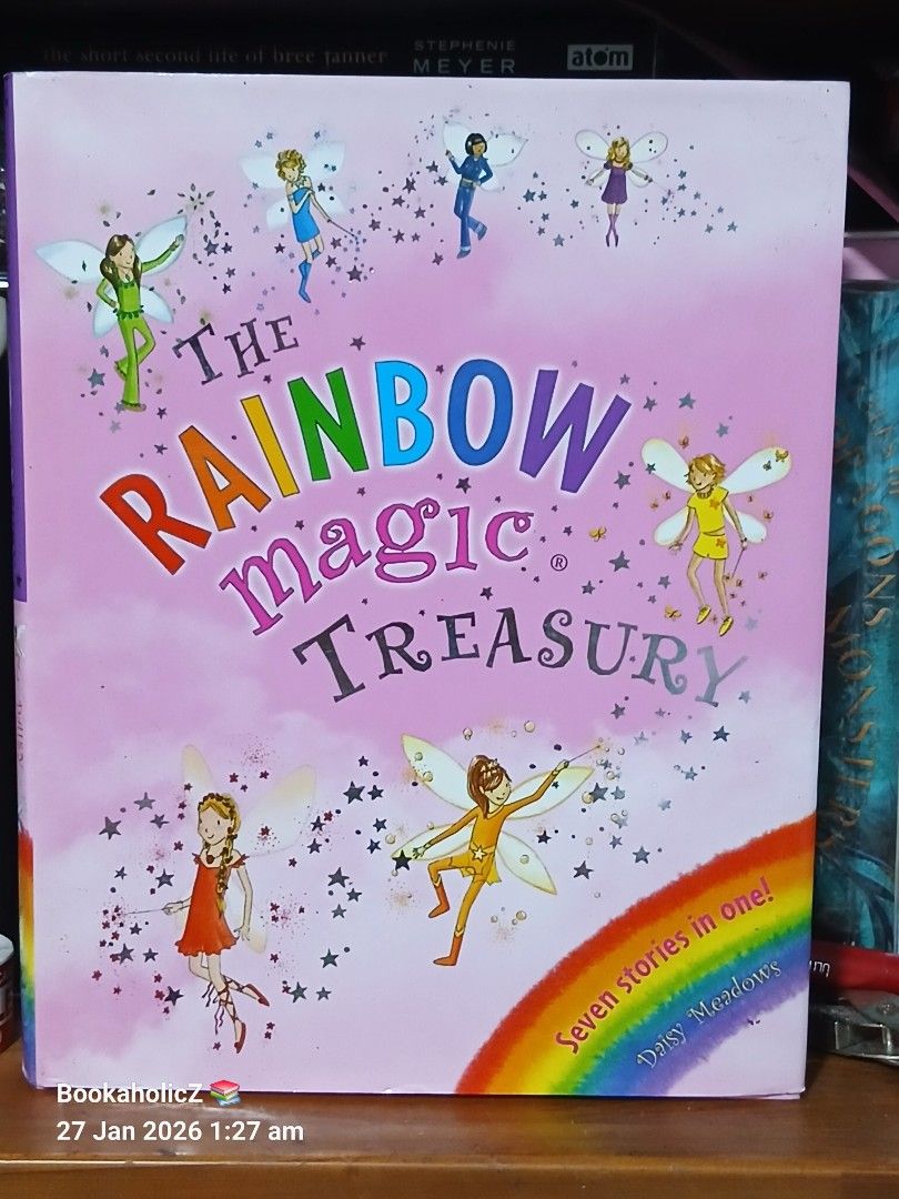 Rainbow Magic Treasury by Daisy Meadows (Category: Children's Books) located in Antipolo. Submitted by bookaholicz_dettori (Listing ID 1417995160, Image 1). Description: - Rainbow Magic Treasury by Daisy Meadows. - Contains seven stories in one volume. - Includes color and black & white illustrations. -preloved-VGC -hardcover with dust jacket •MOP: Gcash/Bank transfer •No SCO / No COD •Payment first.