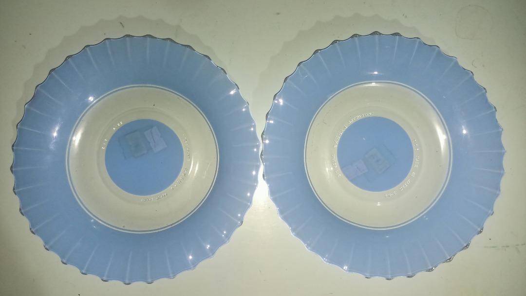 Rare Vintage Pyrex Blue Plates, Furniture & Home Living, Kitchenware ...