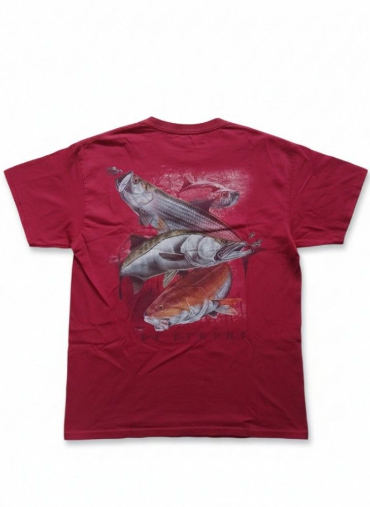 Reel Legends Snook Drum Tarpon (Category: Tshirts & Polo Shirts ) located in Rodriguez. Submitted by madsthrft (Listing ID 1418003811, Image 2). Description: Reel Legends Fishing shirt Dimes- 22w/28l color rate: 9/10 condition: 9/10 • Color may vary due to lighting • Click each photos to see detail • already washed • Manage your expectations since thrifted 💸MOP: GCASH PAYMENT FIRST 🚛 COURIER: JNT OR LALAMOVE 📍 LOCATION: MONTALBAN RIZAL.