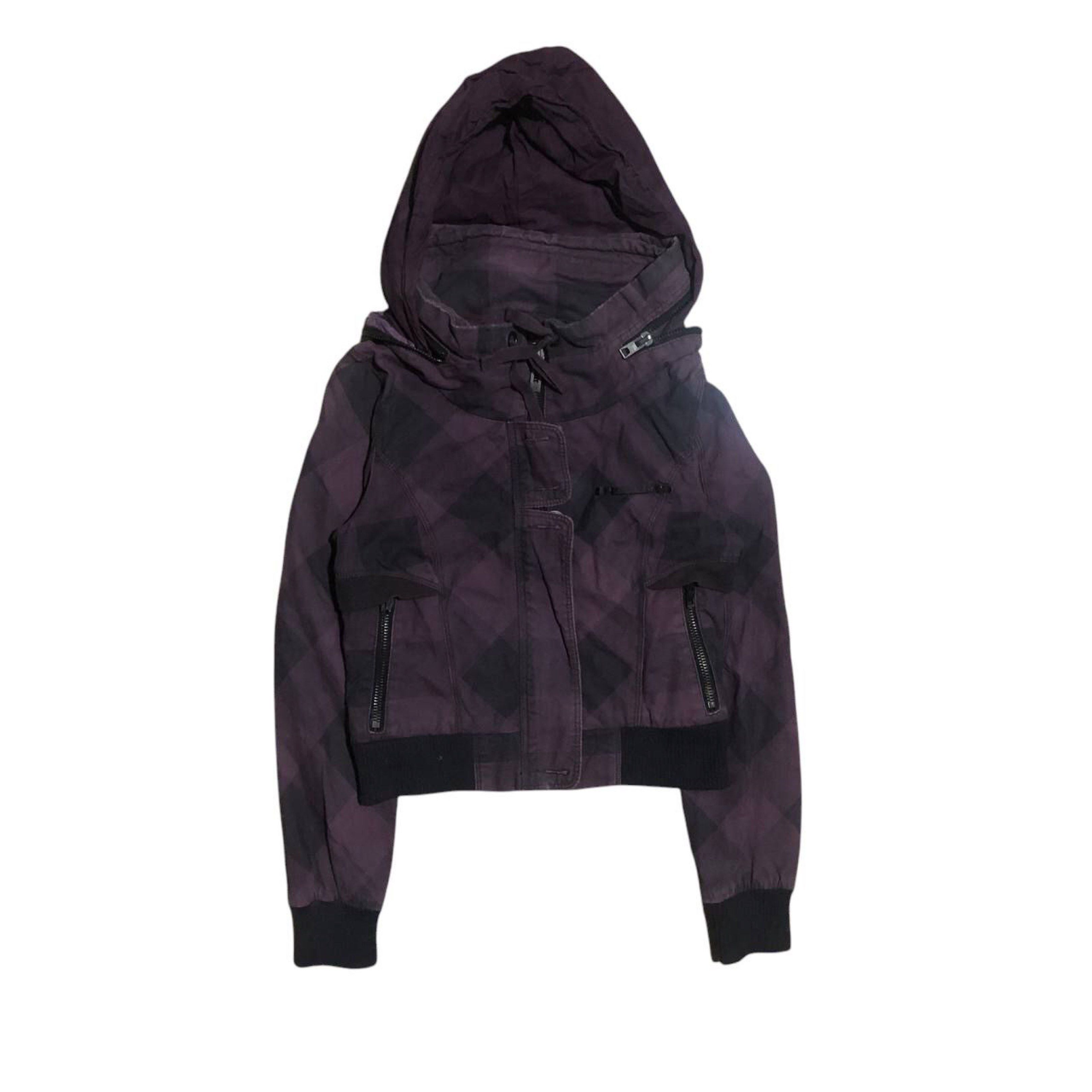 S. DEER CLASSICS PURPLE CANVAS HOODED ZIP UP JACKET (Category: Others Tops) located in Manila. Submitted by grailledrags (Listing ID 1417837853, Image 1). Description: S. DEER CLASSICS PURPLE CANVAS HOODED ZIP UP JACKET L19•W17.5 •ARCHIVE JACKET •CANVAS LIKE MATERIAL •CROPPED AT WAIST •MINIMAL ISSUE (PM) •NEED WASH 100 + sf.