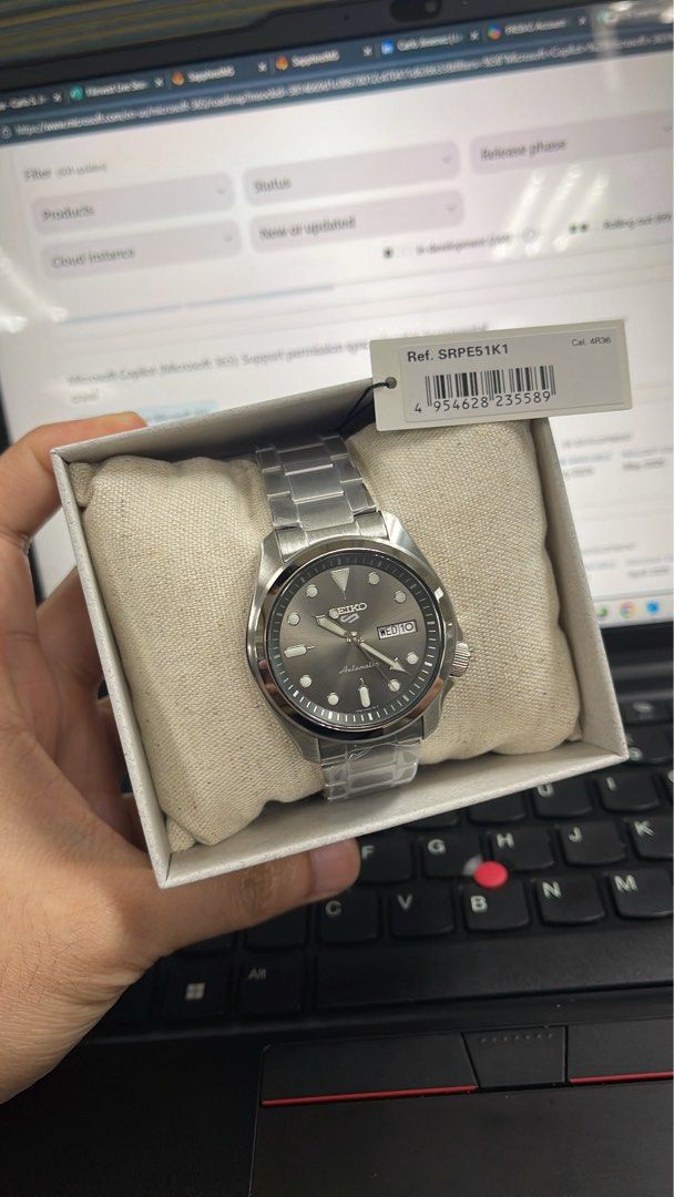 Seiko 5 Sports SRPE51 (Category: Men's Watches) located in Manila. Submitted by sakiroe (Listing ID 1417818546, Image 2). Description: Complete Set (Box, papers & warranty).