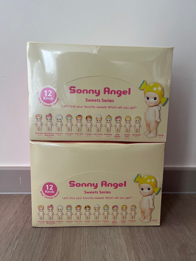 Sonny Angel Sweets Series Blind Box (Category: Designer & Blind Box Toys) located in Singapore. Submitted by prestige-corner (Listing ID 1417865338, Image 1). Description: - Brand new, unopened Sonny Angel Sweets Series blind box. - Each box contains one of 12 unique figurines. - Includes a secret figurine! - Perfect for collectors and gifts. - Boxes are sealed..