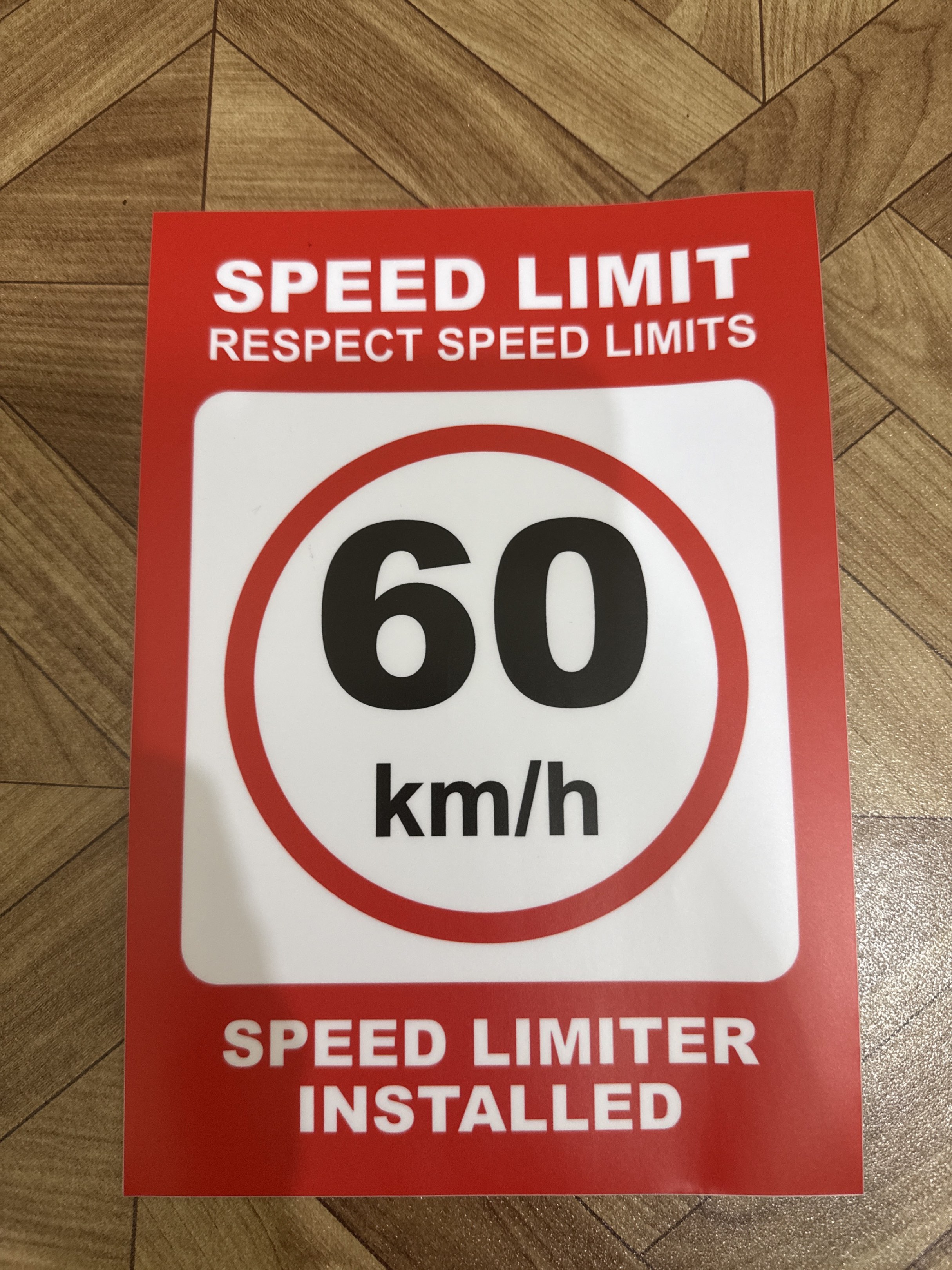 Speed Limiters Stickers, Car Accessories, Accessories on Carousell