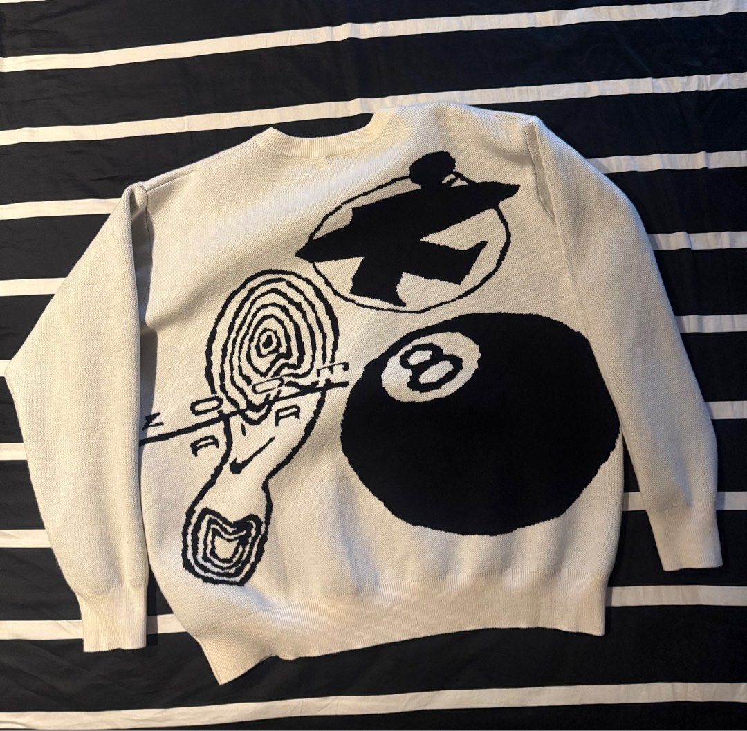 Stussy Knitted Sweatshirt (Category: Coats, Jackets and Outerwear) located in Manila. Submitted by uziski (Listing ID 1417908733, Image 3). Description: 10/10 Condition Used once, bought from GH for 3k 26 Inches Length 23 Inches Width .