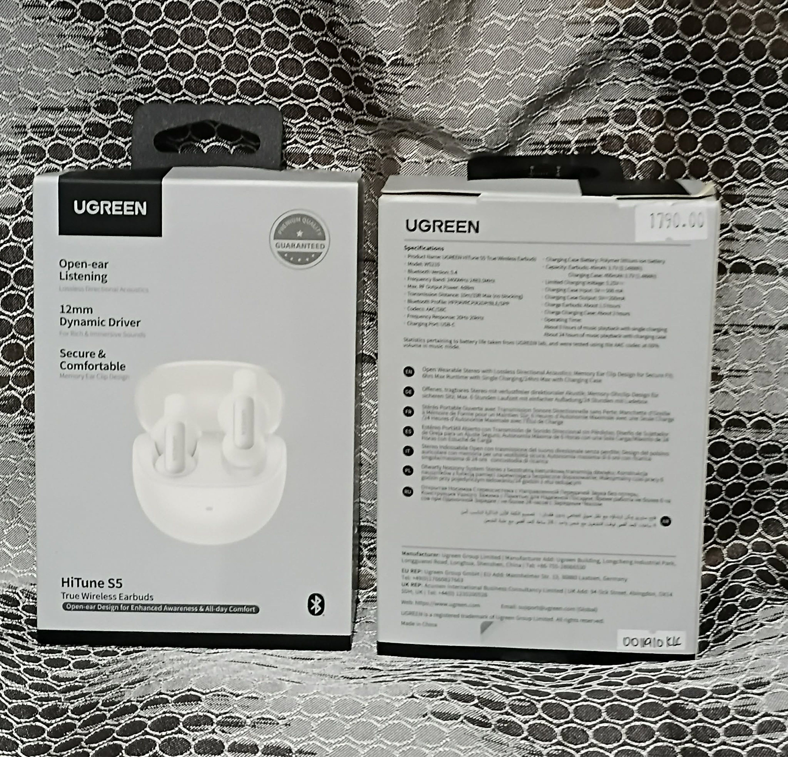 UGREEN HiTune S5 True Wireless Earbuds (Category: Earphones) located in Makati City. Submitted by marizacost86218 (Listing ID 1417891426, Image 2). Description: Ugreen clipbuds S5 upgraded Open ear clip Wireless earbuds bluetooth 5.4.