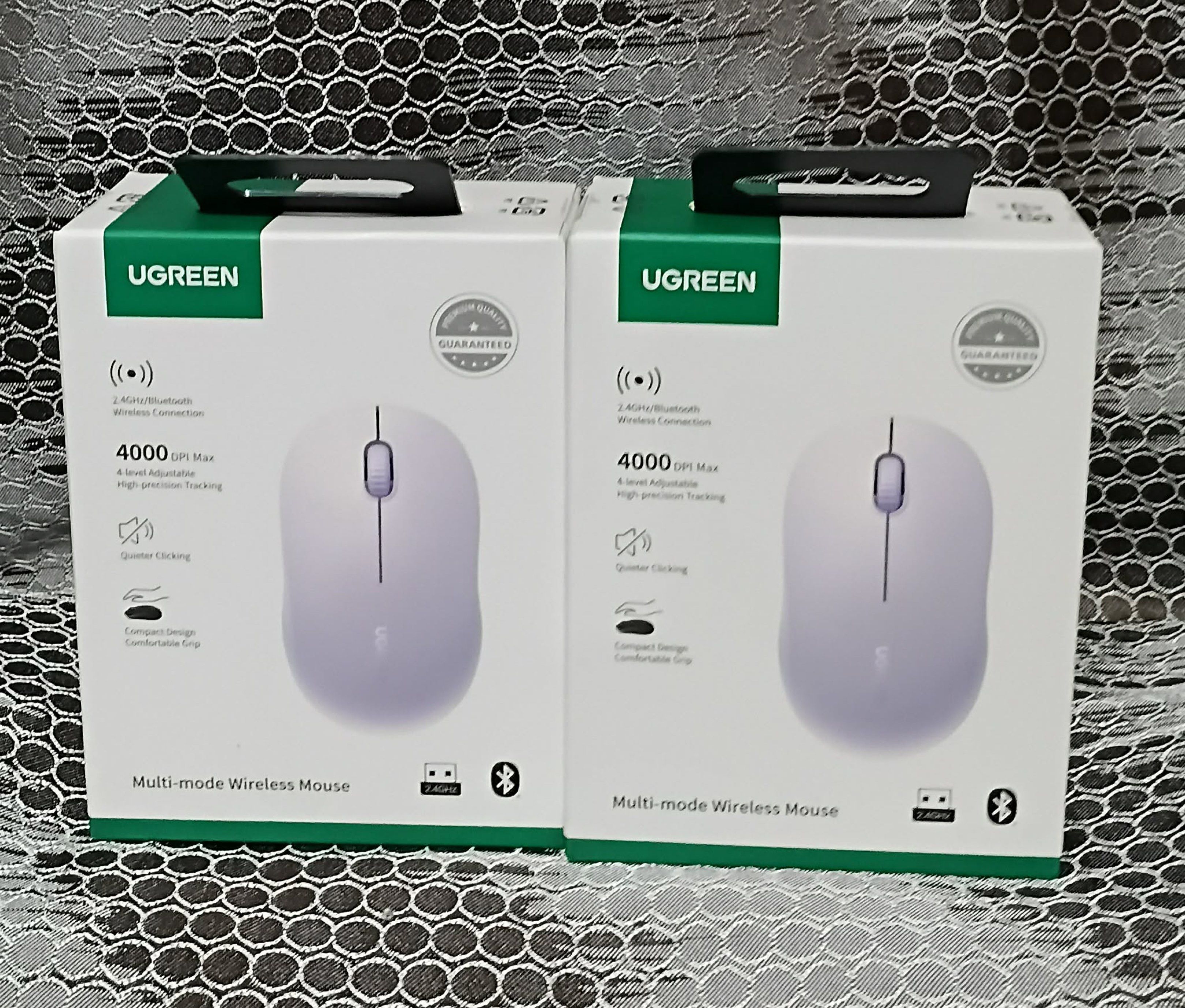 UGREEN Multi-mode Wireless Mouse (Category: Mouse & Mousepads) located in Makati City. Submitted by marizacost86218 (Listing ID 1417889227, Image 2). Description: UGREEN WIRELESS MOUSE 3 button silent 2.4G with USB MINI RECEIVER 4 level 4000 DPI BLUETOOTH.