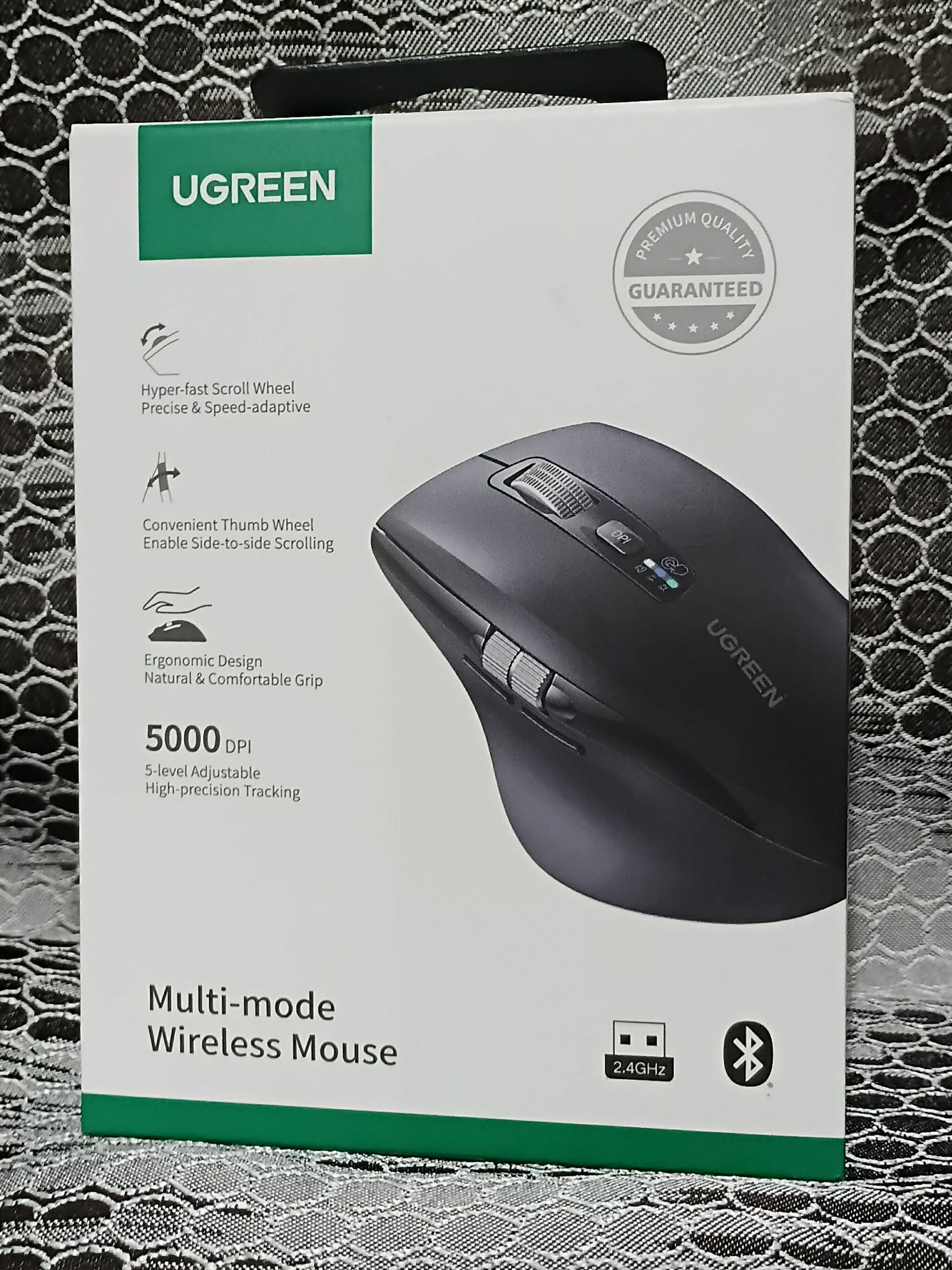 UGREEN WIRELESS MOUSE (Category: Mouse & Mousepads) located in Makati City. Submitted by marizacost86218 (Listing ID 1417887857, Image 1). Description: UGREEN hyper fast scroll wireless mouse bluetooth 5.4 2.4g ergonomic 5000 DPI .