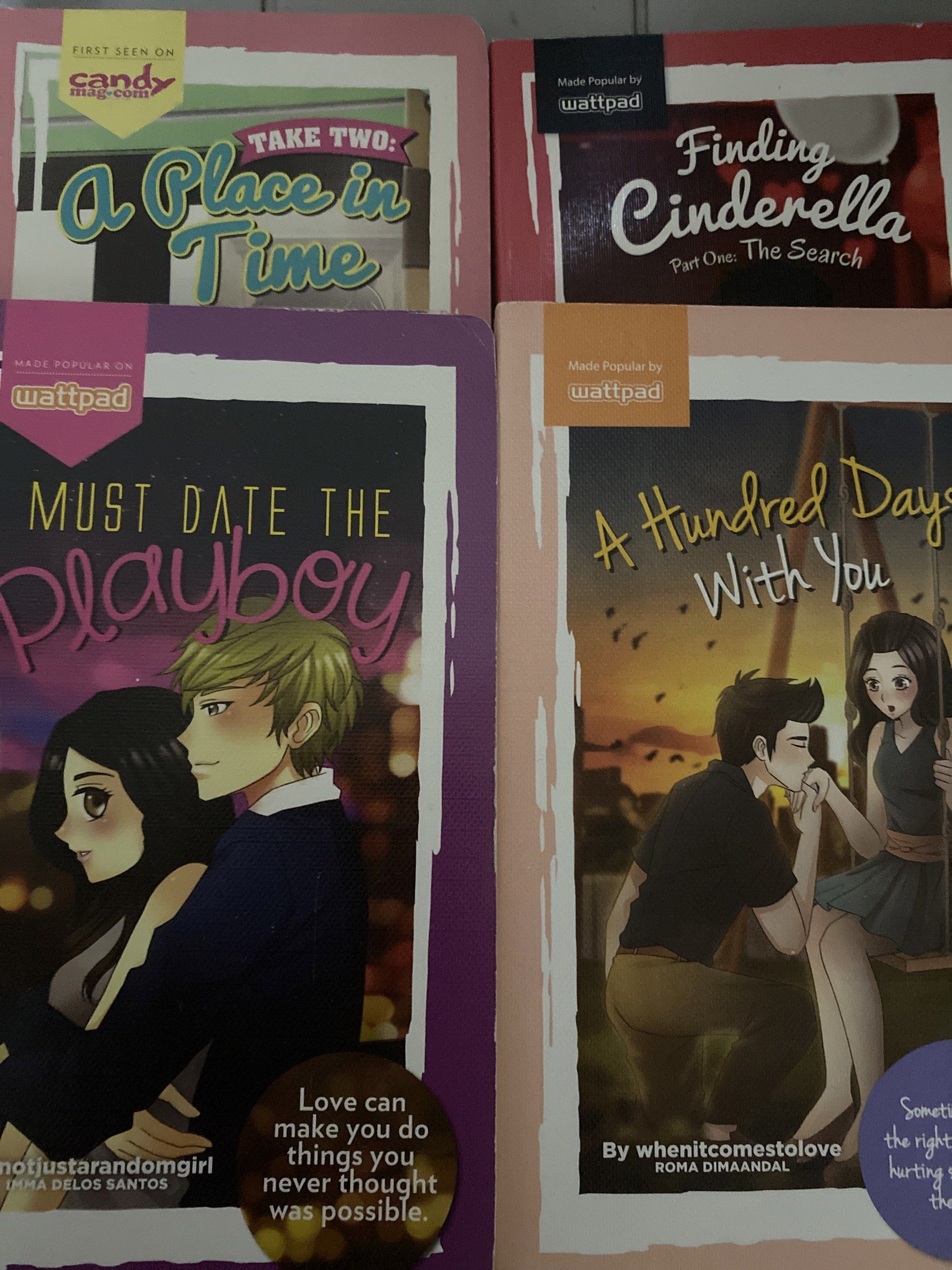 Wattpad pop fiction books (Category: Storybooks) located in Rizal. Submitted by alys.shop (Listing ID 1417932806, Image 3). Description: Complete with bookmarks 120 each + sf.