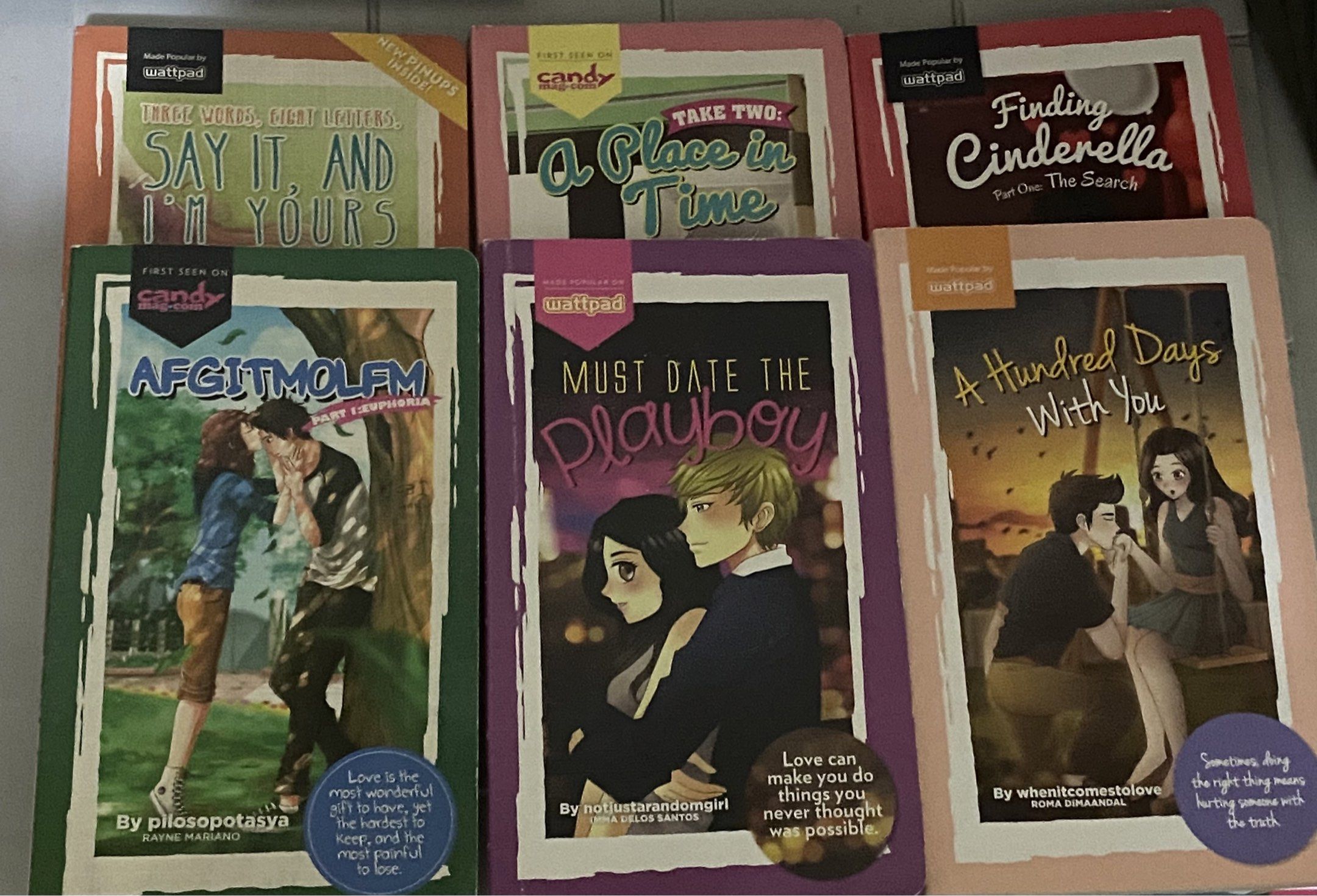 Wattpad pop fiction books (Category: Storybooks) located in Rizal. Submitted by alys.shop (Listing ID 1417932806, Image 1). Description: Complete with bookmarks 120 each + sf.