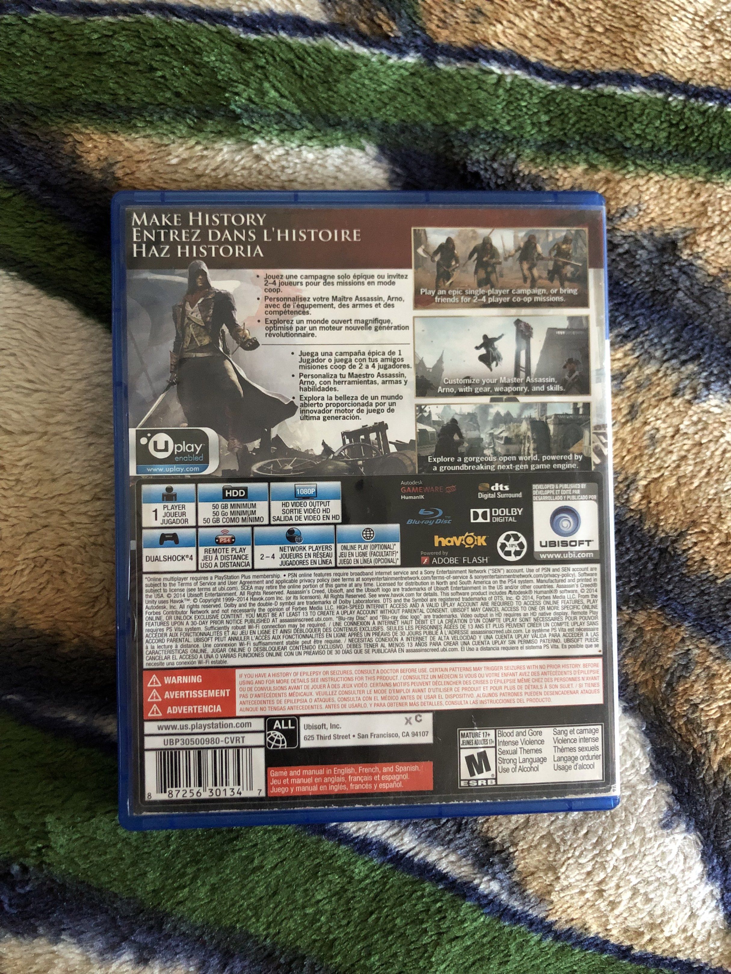 Assassin’s Creed Unity (Category: PlayStation) located in Manila. Submitted by nobletree.c9ec02 (Listing ID 1418056775, Image 3). Description: .