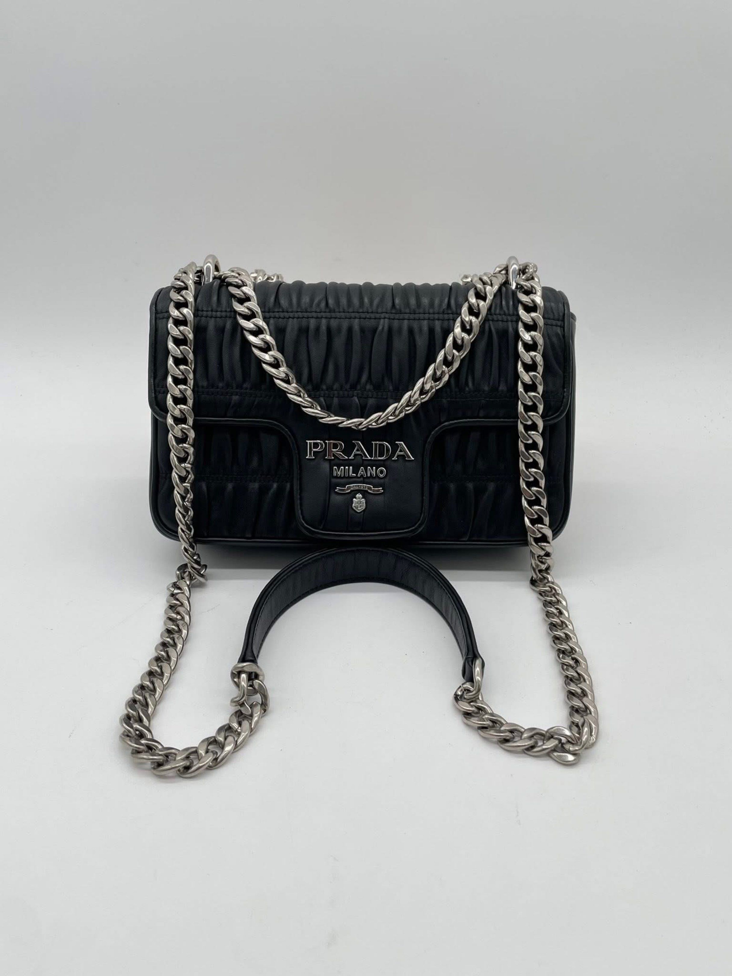 Authentic Prada Nappa Goufre Shoulder Bag (Category: Luxury Bags & Wallets) located in Quezon City. Submitted by jhaediah (Listing ID 1381151932, Image 1). Description: Nappa Goufre Shoulder Bag ✨ 1-27 Authentic | Rank A+ Condition. Inclusion : Dust Bag, Booklet, Original Receipt, Certificate of Invoice, RFID and Authenticity Card .