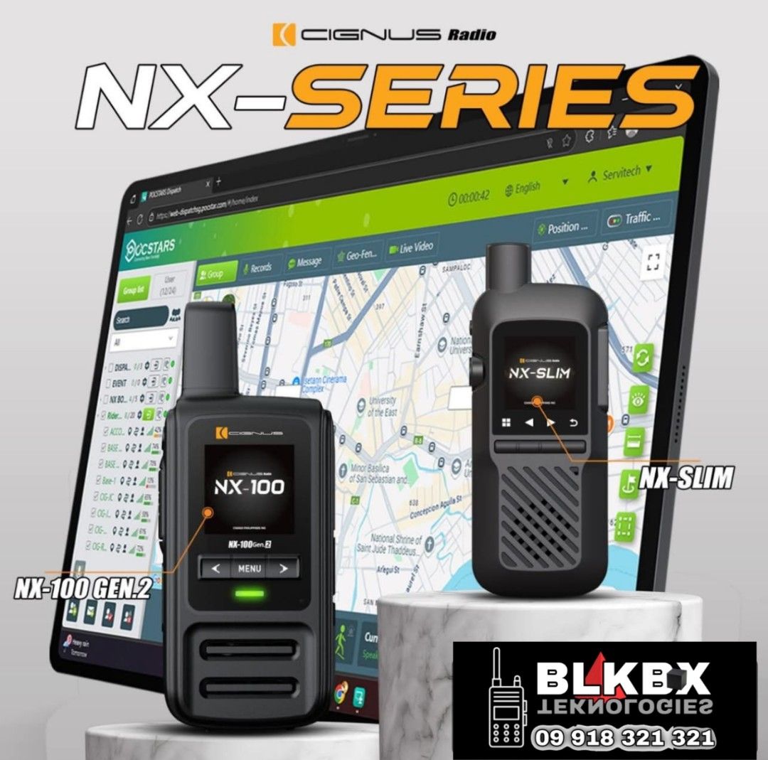 BLKBOX NX Series Two-way Radio (Category: Soundbars, Speakers & Amplifiers) located in Quezon City. Submitted by blakbox (Listing ID 1418041013, Image 3). Description: Cignus POC now available ONE click connect to all! ✅ Portal based sim based ✅ Nationwidest range ✅ No NTC needed ✅ After sales support Cignus made more affordable than ever! Call or text for more info Fb BlakBox Teknologies AUTHORIZED CIGNUS dealer since 2011 09 918 321 321 - smart