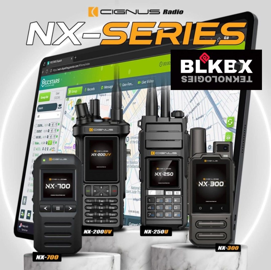 BLKBOX NX Series Two-way Radio (Category: Soundbars, Speakers & Amplifiers) located in Quezon City. Submitted by blakbox (Listing ID 1418041013, Image 2). Description: Cignus POC now available ONE click connect to all! ✅ Portal based sim based ✅ Nationwidest range ✅ No NTC needed ✅ After sales support Cignus made more affordable than ever! Call or text for more info Fb BlakBox Teknologies AUTHORIZED CIGNUS dealer since 2011 09 918 321 321 - smart