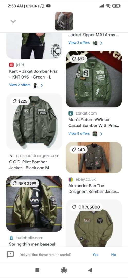 C.O.D. Pilot Bomber Jacket (Category: Coats, Jackets and Outerwear) located in Malabon City. Submitted by paolojohnlopez11 (Listing ID 1418034988, Image 1). Description: - Stylish green bomber jacket - Orange interior lining - Features patches (Stussy, chrome Hearts) - Zipper closure - Ribbed collar - Includes an inside pocket -Decluttering nabura na Ang print Niya dahil matagal na na stock sa drawer ko makikita sa pic Ang issue may minimal na pi