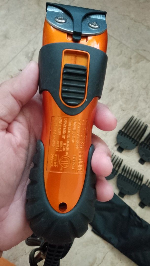 Conair The Chopper 2-in-1 Clipper & Trimmer Kit (Category: Men's Grooming) located in Binan City. Submitted by ollkorrect (Listing ID 1418032083, Image 3). Description: Used Conair The Chopper 2-in-1 Clipper & Trimmer Kit (w/ accessories) 120v Price PHP 1,800 Used - Good (No original box) Details Selling a complete set of the corded Conair The Chopper hair clipper and trimmer system. All accessories shown in the photo are included: the main clipp
