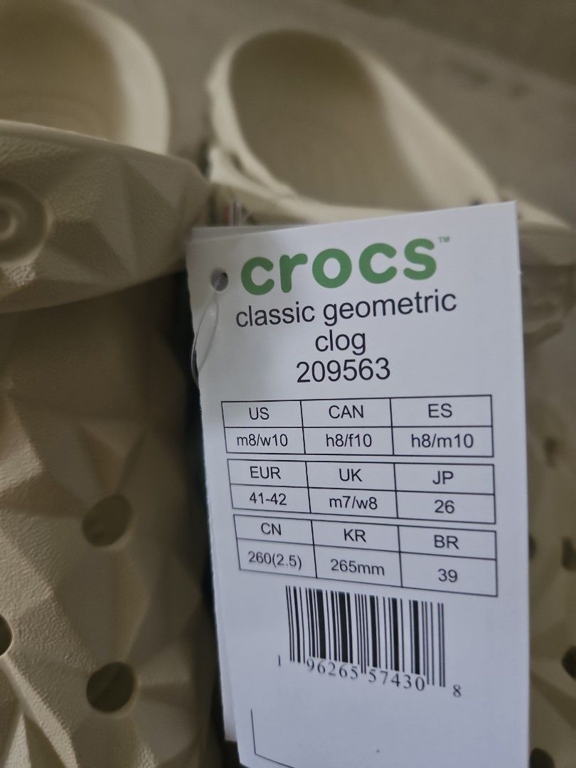 Crocs Echo Clog - Bone (Category: Flipflops and Slides) located in Singapore. Submitted by rapuser2006 (Listing ID 1418108521, Image 2). Description: - Brand new Crocs Echo Clogs - Bone color. Size : M9/W11 - Original packaging and tags - Comfortable and stylish design - Ideal for everyday use.