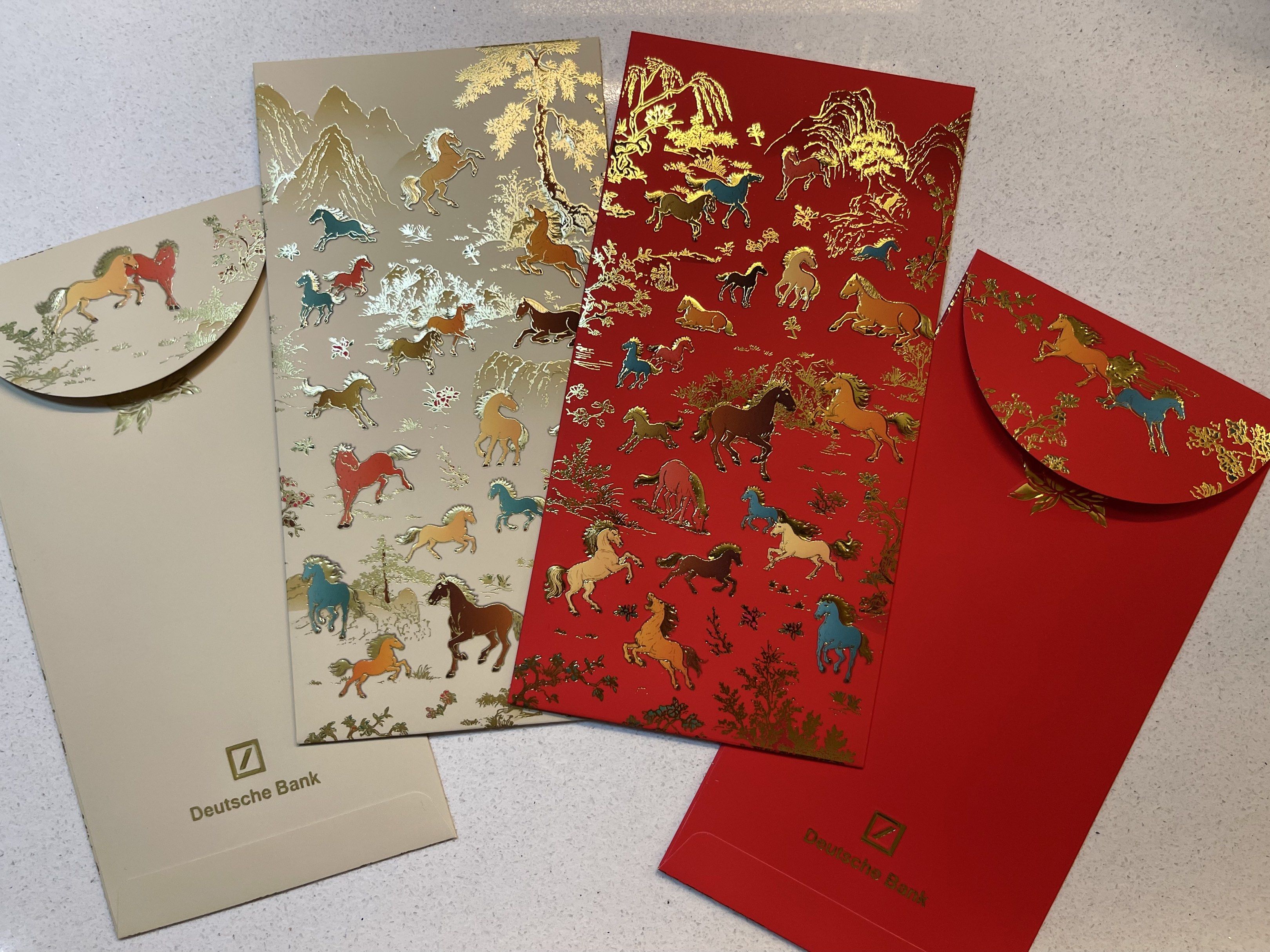 [sold] Deutsche Bank Red Packet 2026/ Ang Pow/ 8 pcs Chinese New Year ...